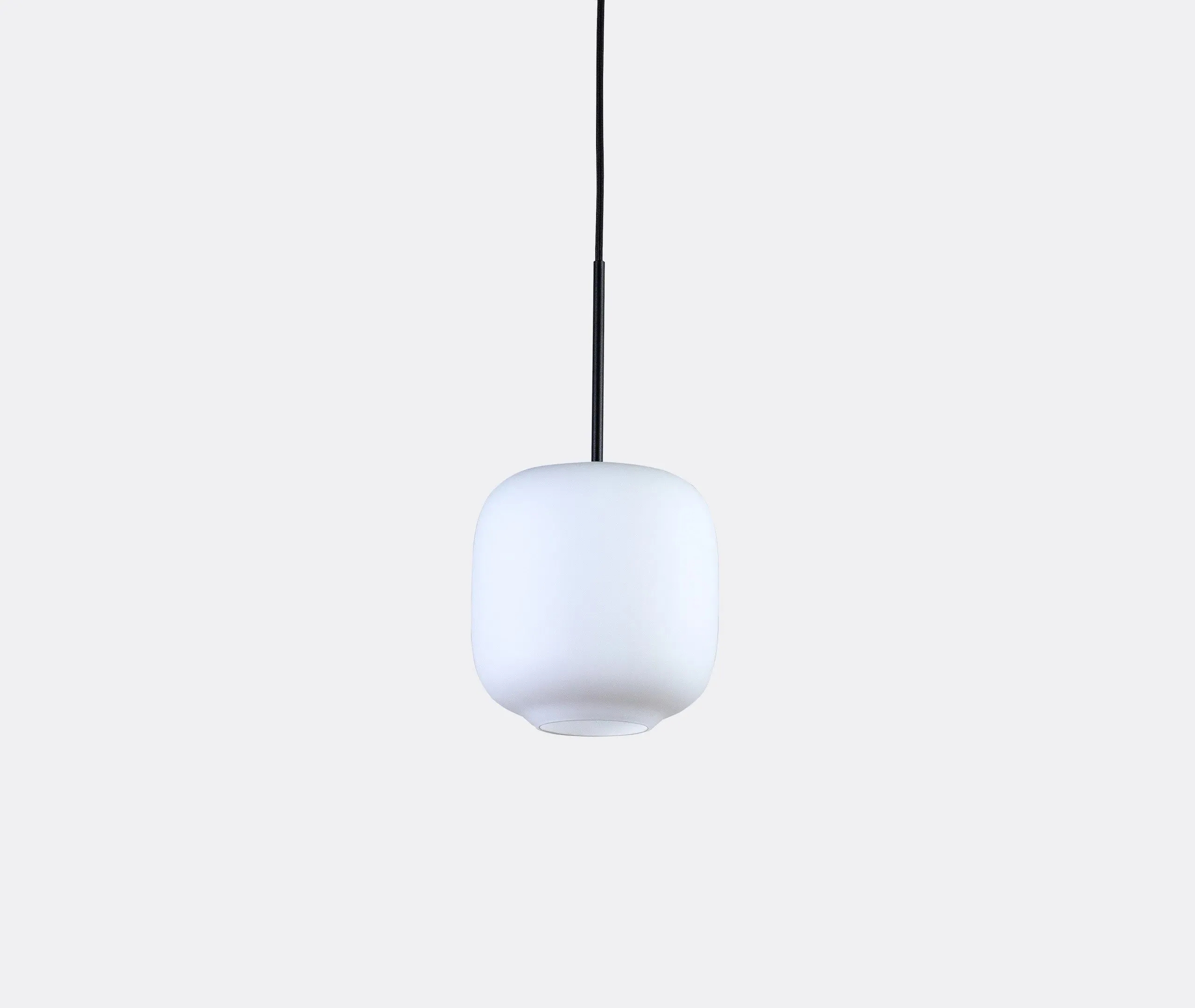 Small Pendant Lamp with US Plug - White, Glass