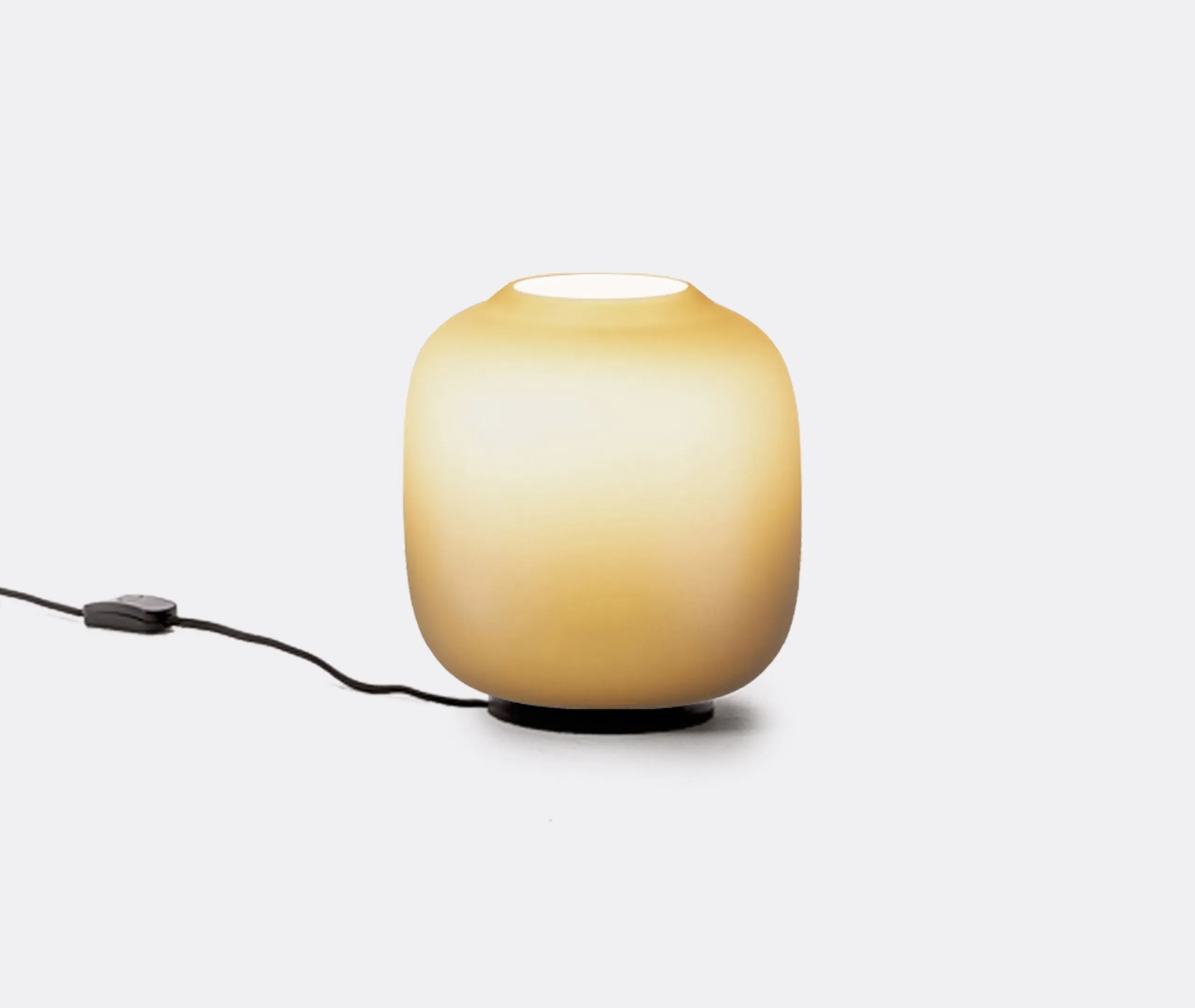 Small Table Lamp with EU Plug - Brown, Glass