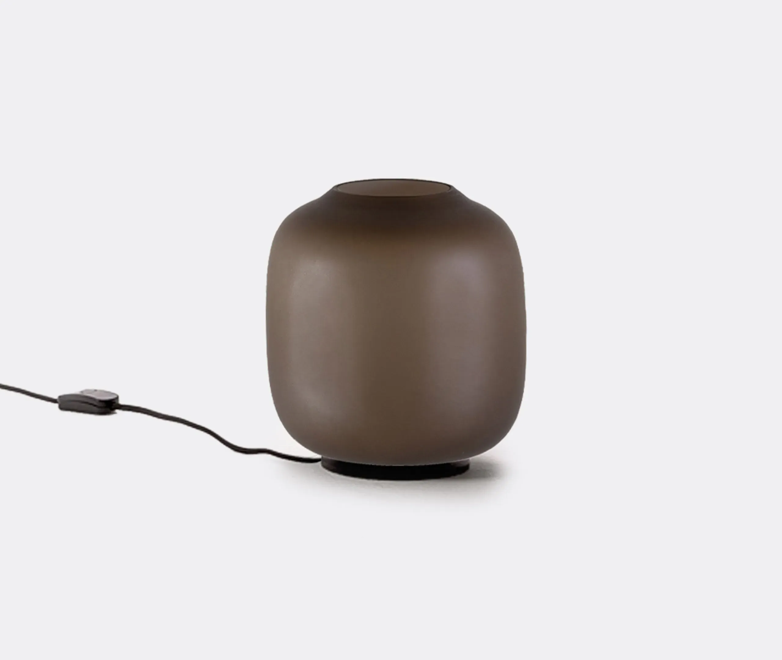 Small Table Lamp with EU Plug - Brown, Glass image