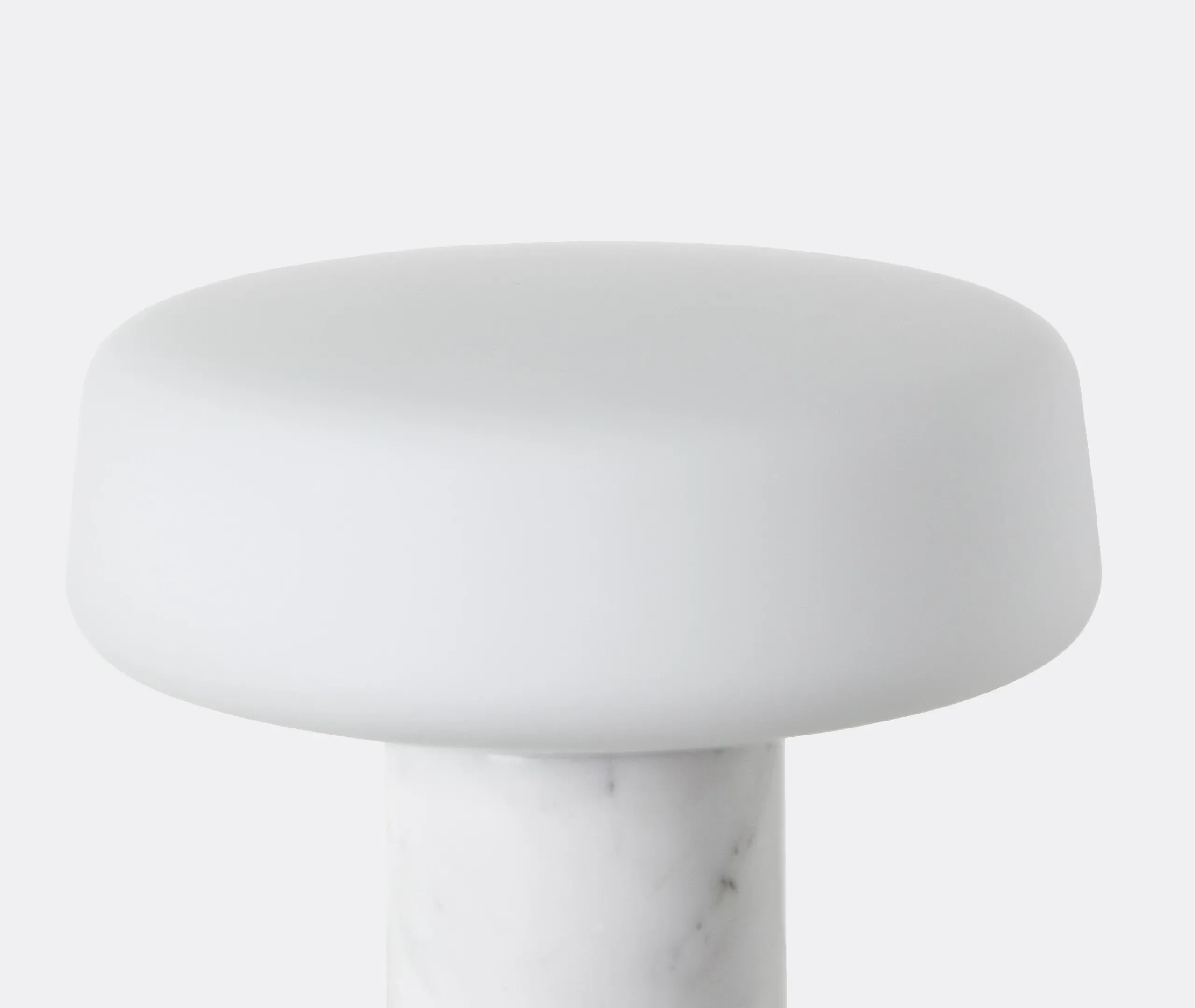Solid Large Table Light UK Plug - Carrara Marble