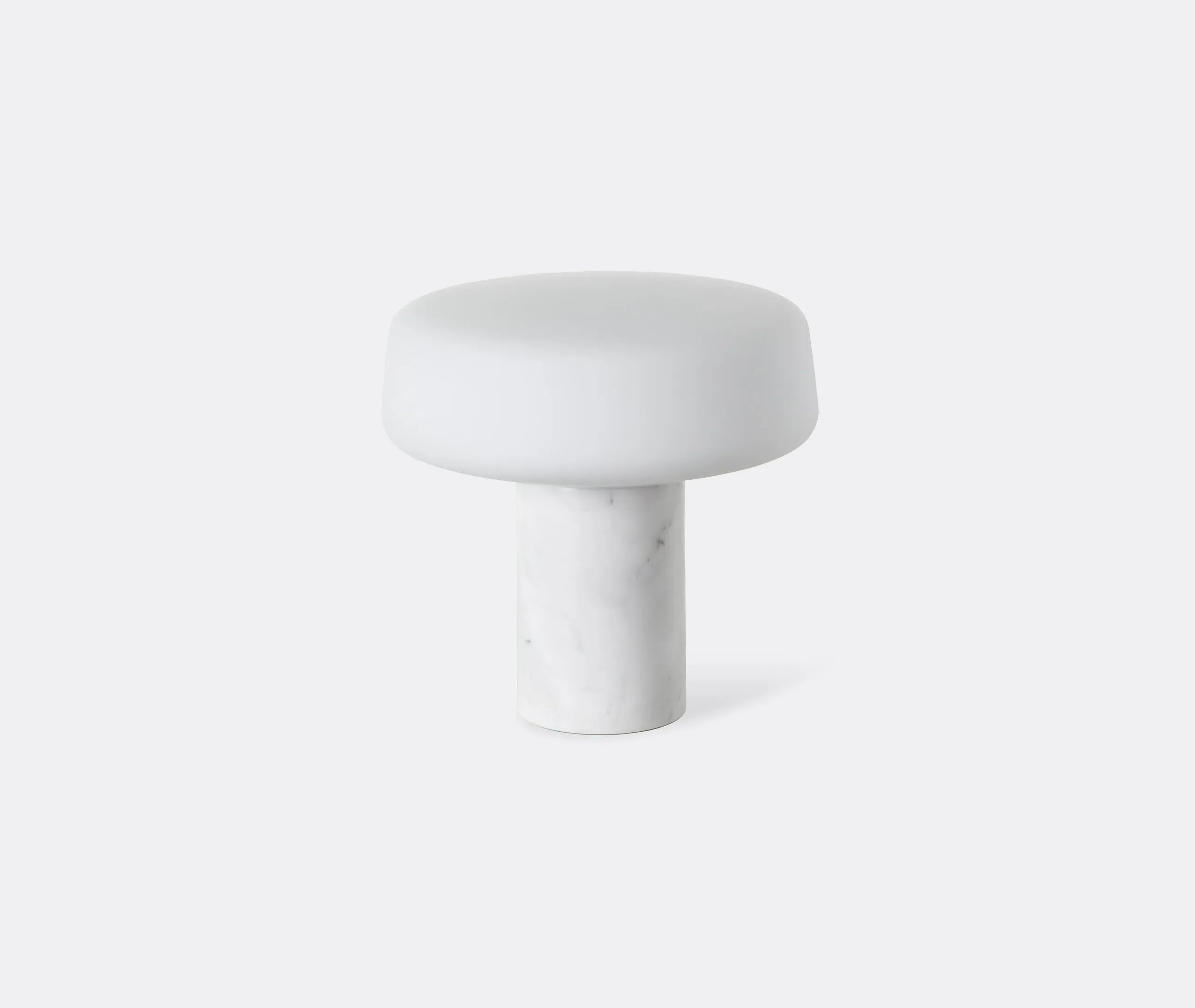 Solid Large Table Light UK Plug - Carrara Marble