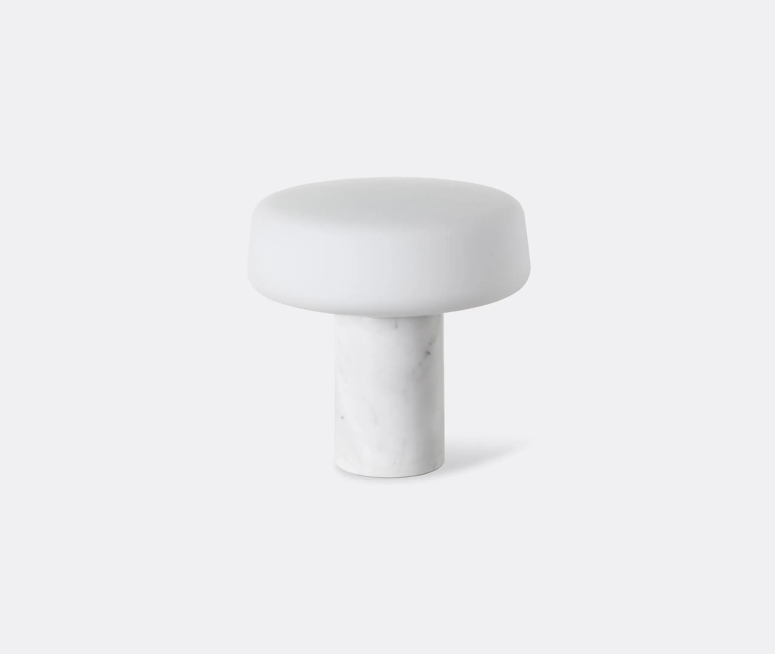 Solid Small Table Light EU Plug - Carrara Marble