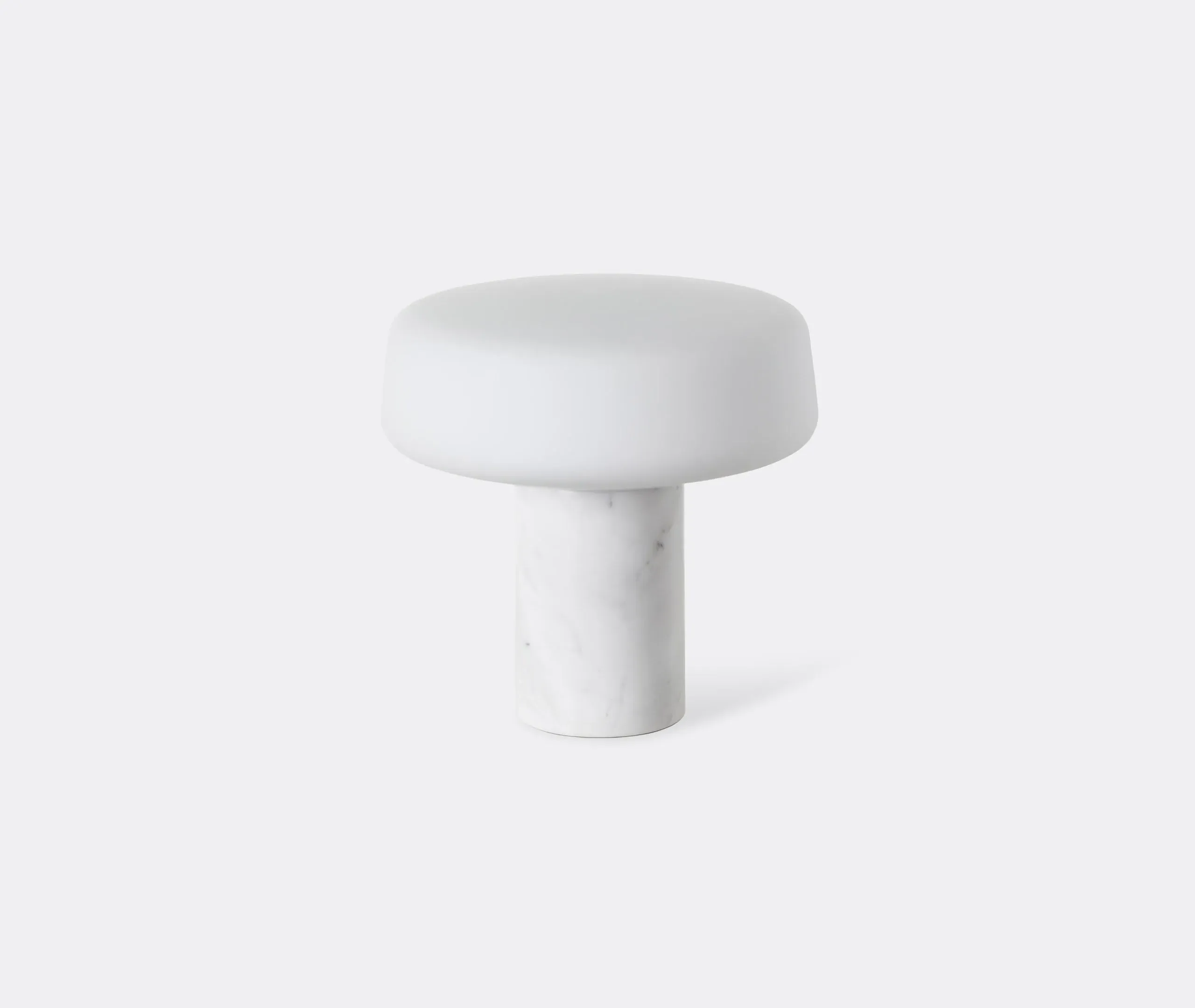 Solid Small Table Light US Plug - Carrara Marble