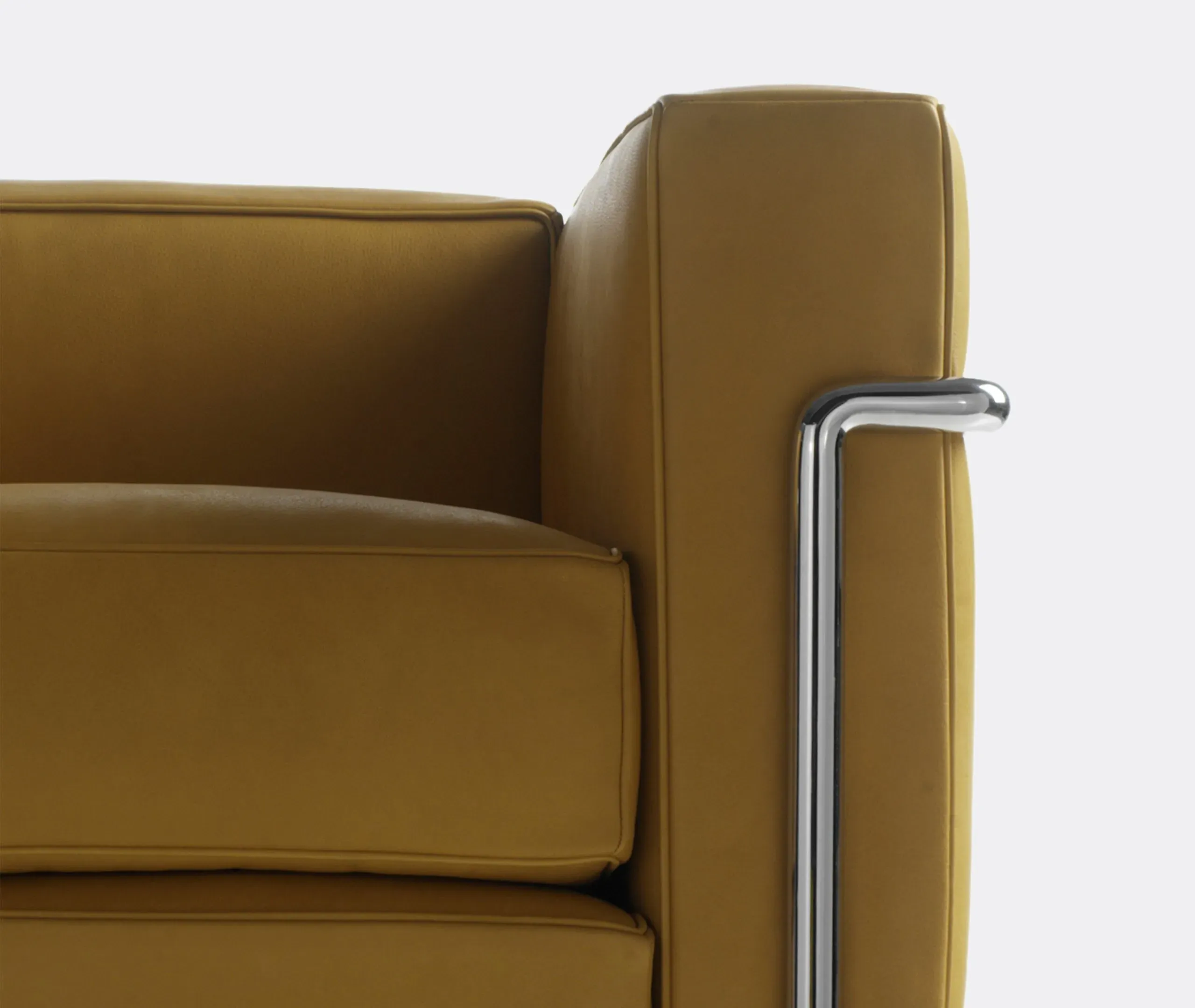 2 Fauteuil Grand Confort Petit Modèle Armchair - Beige, Leather