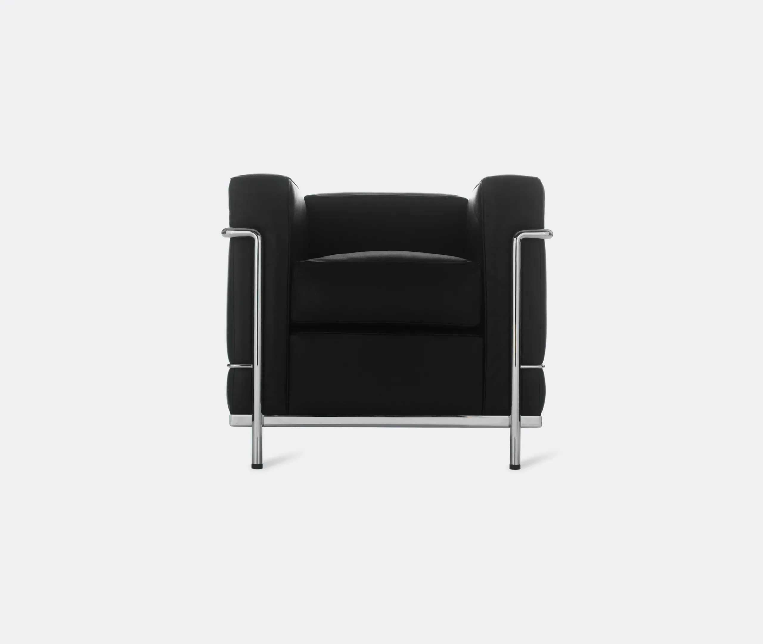 2 Fauteuil Grand Confort Petit Modèle Armchair - Black, Leather