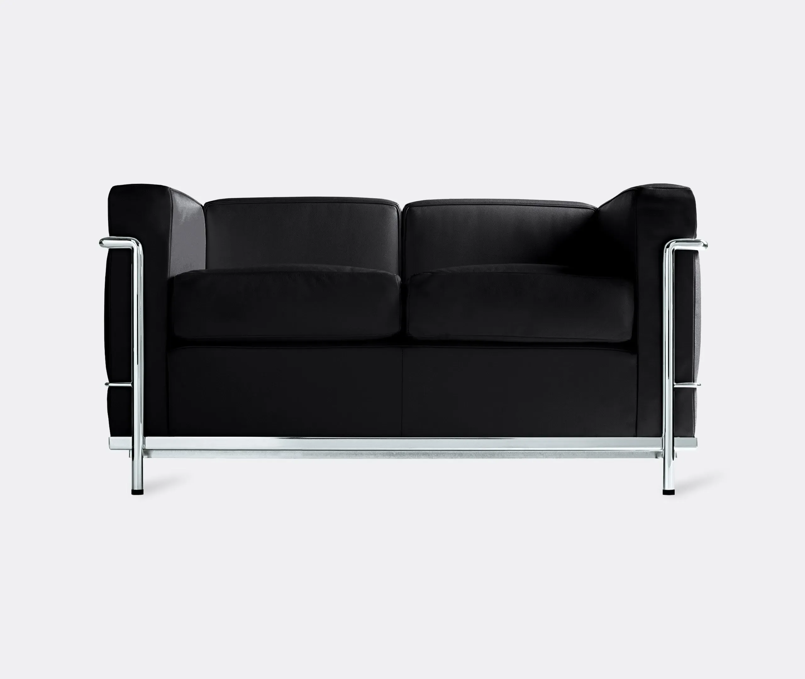 2-Seater Sofa Petit Modele - Grey, Leather