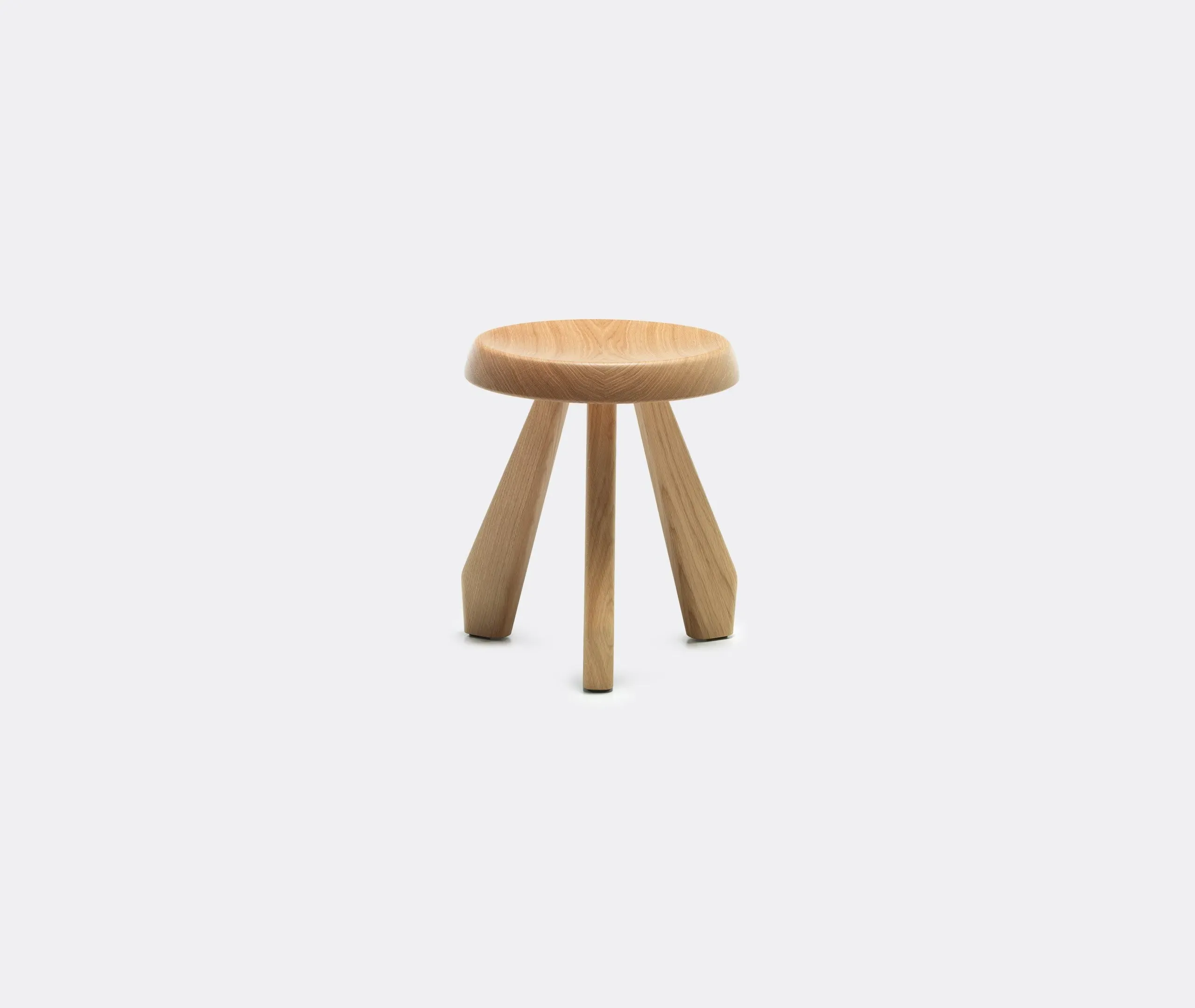 3-Leg Stool - Beige, Natural Oak image