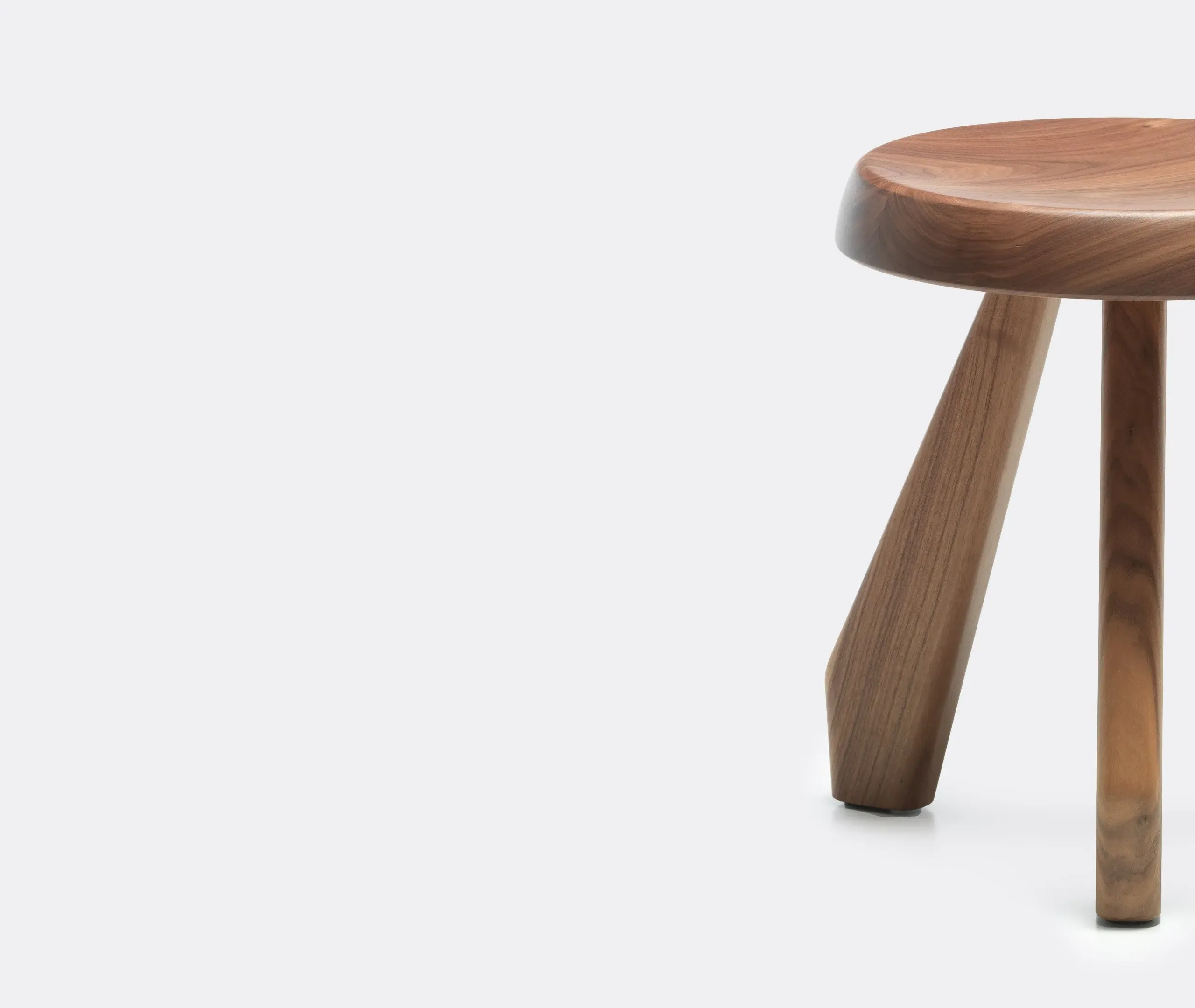 3-Leg Stool - Brown, American Walnut