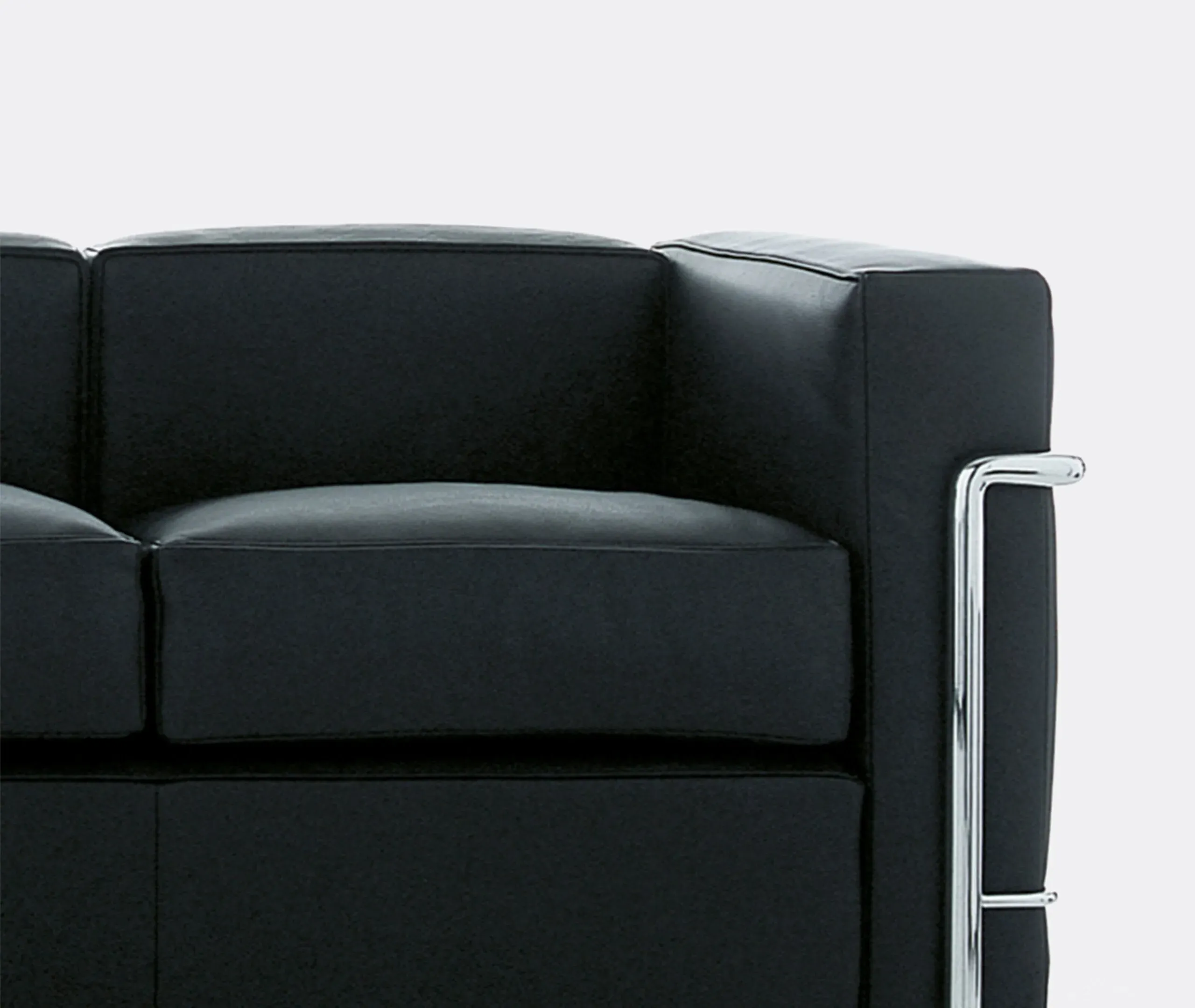 3-Seater Sofa Petit Modele - Black, Leather