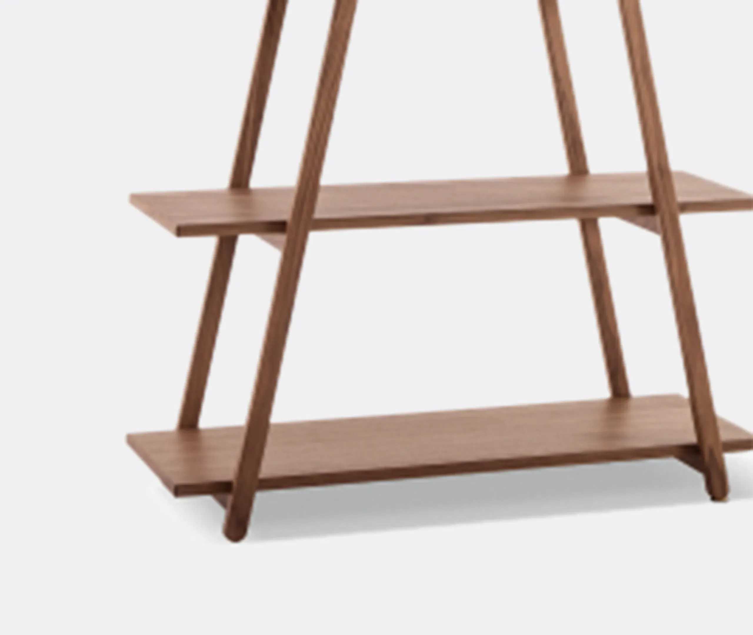 6-Shelf Bookcase with Diagonal Bracing - Brown, Walnut