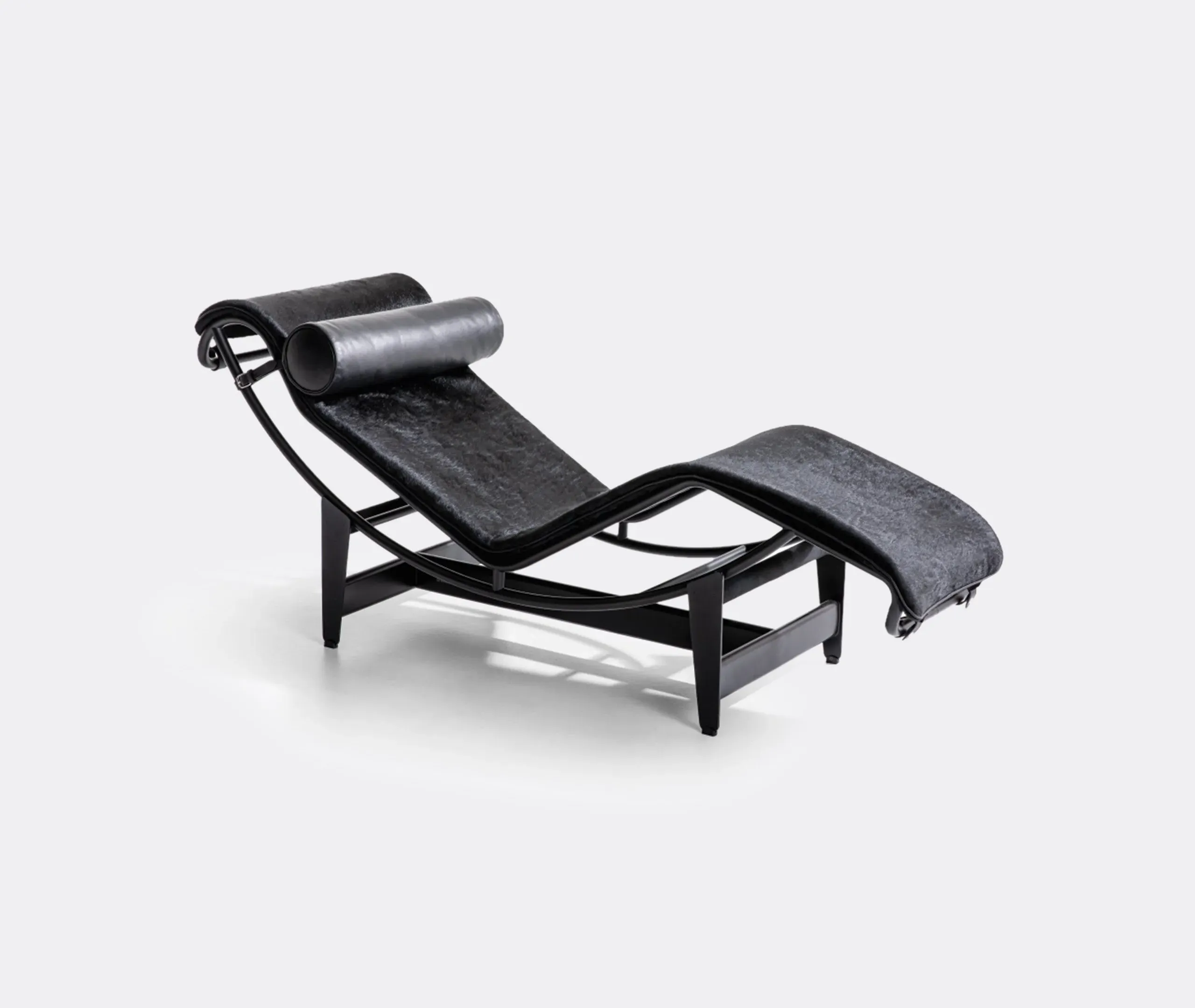 Adjustable Chaise Longue - Black, Hairyskin
