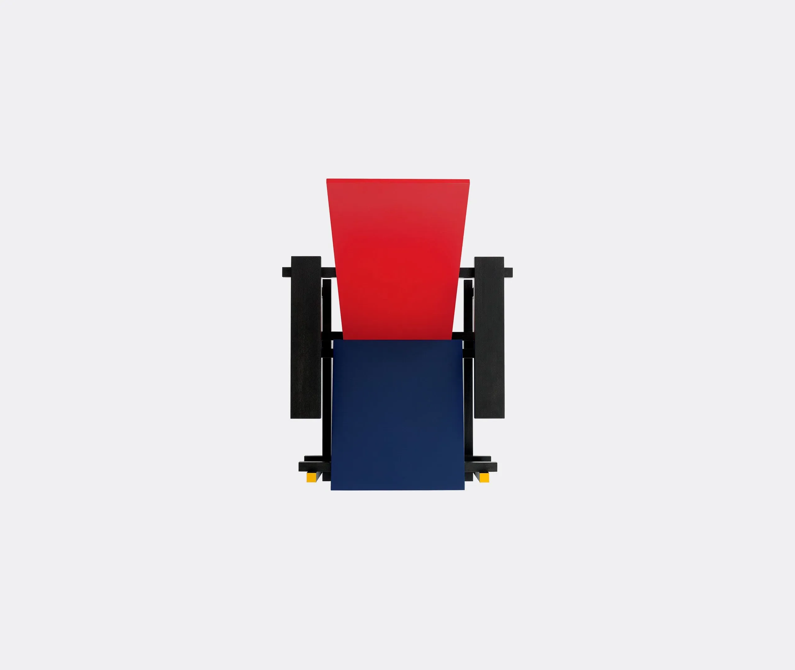 Armchair with Geometric Design - Red, Wood