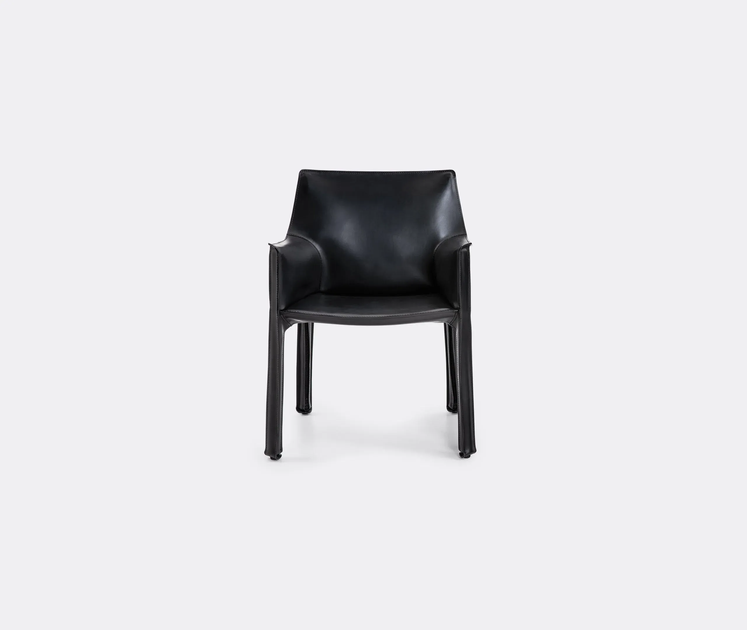Armchair with Zip Fastening - Black, Leather image