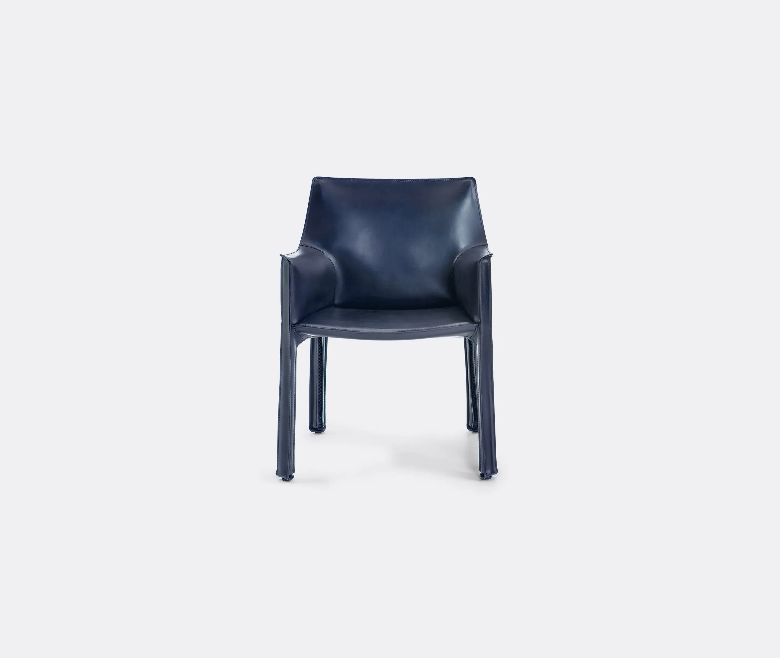 Armchair with Zip Fastening - Blue, Leather