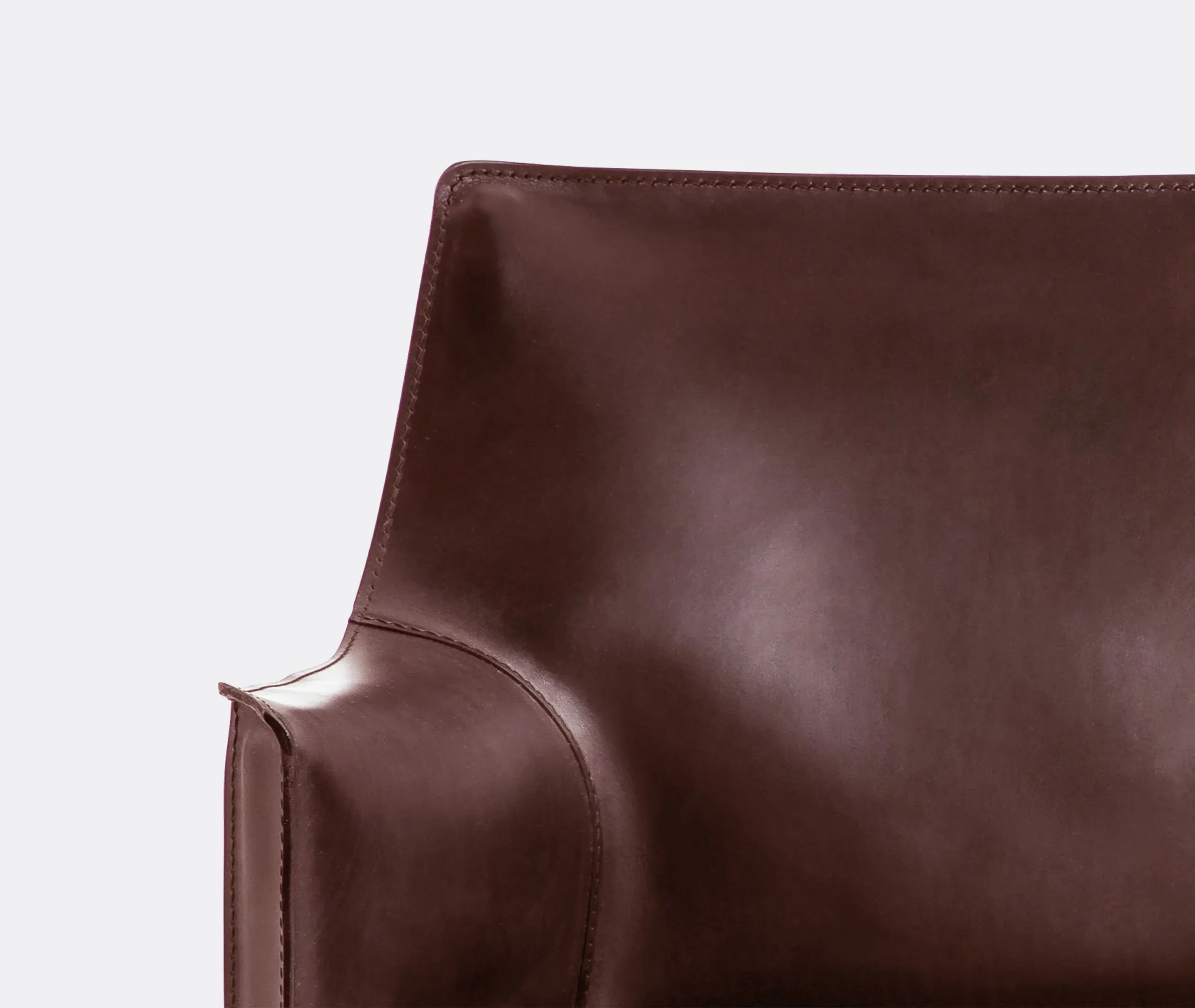Armchair with Zip Fastening - Brown, Leather
