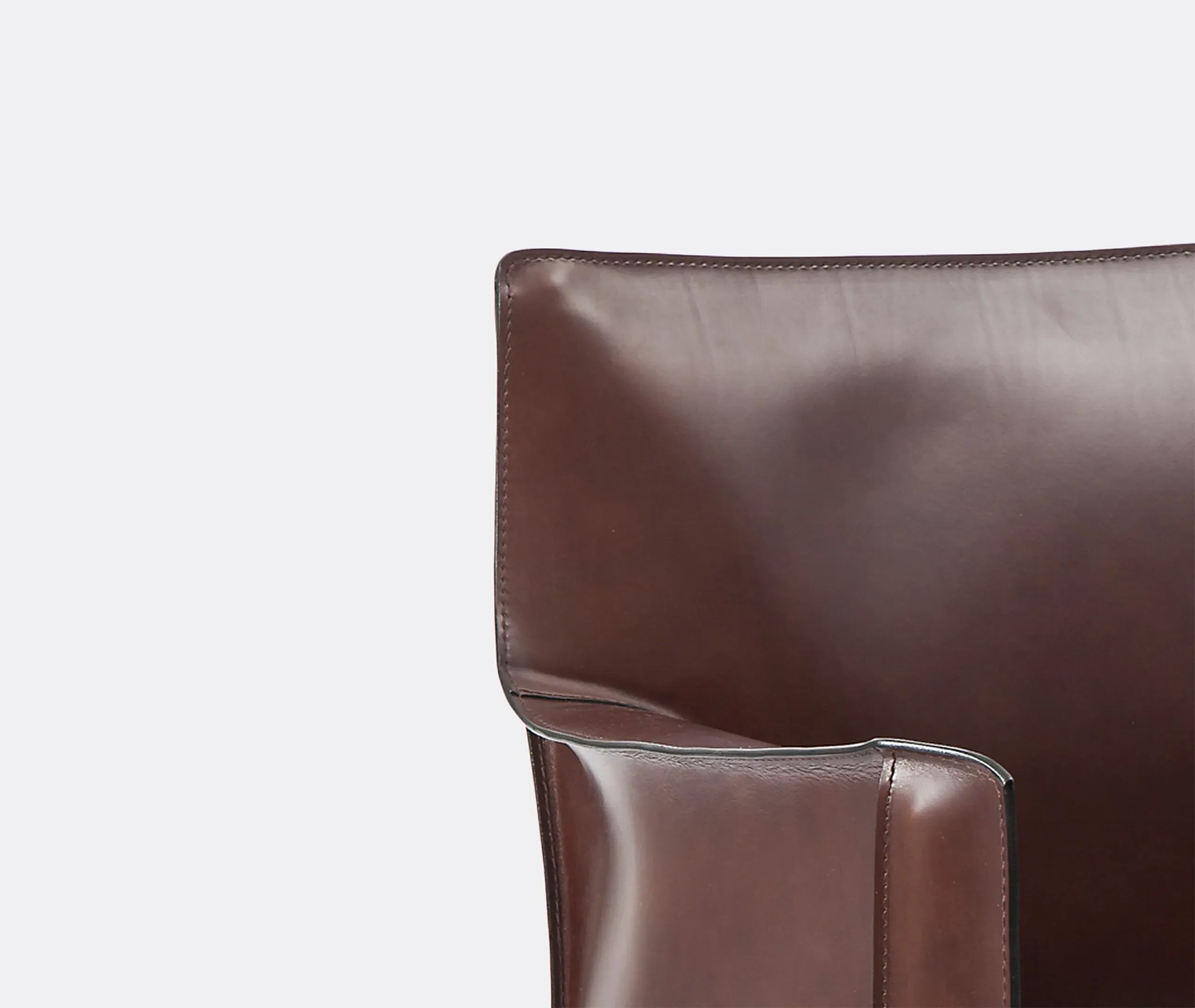 Armchair with Zip Fastening - Brown, Leather
