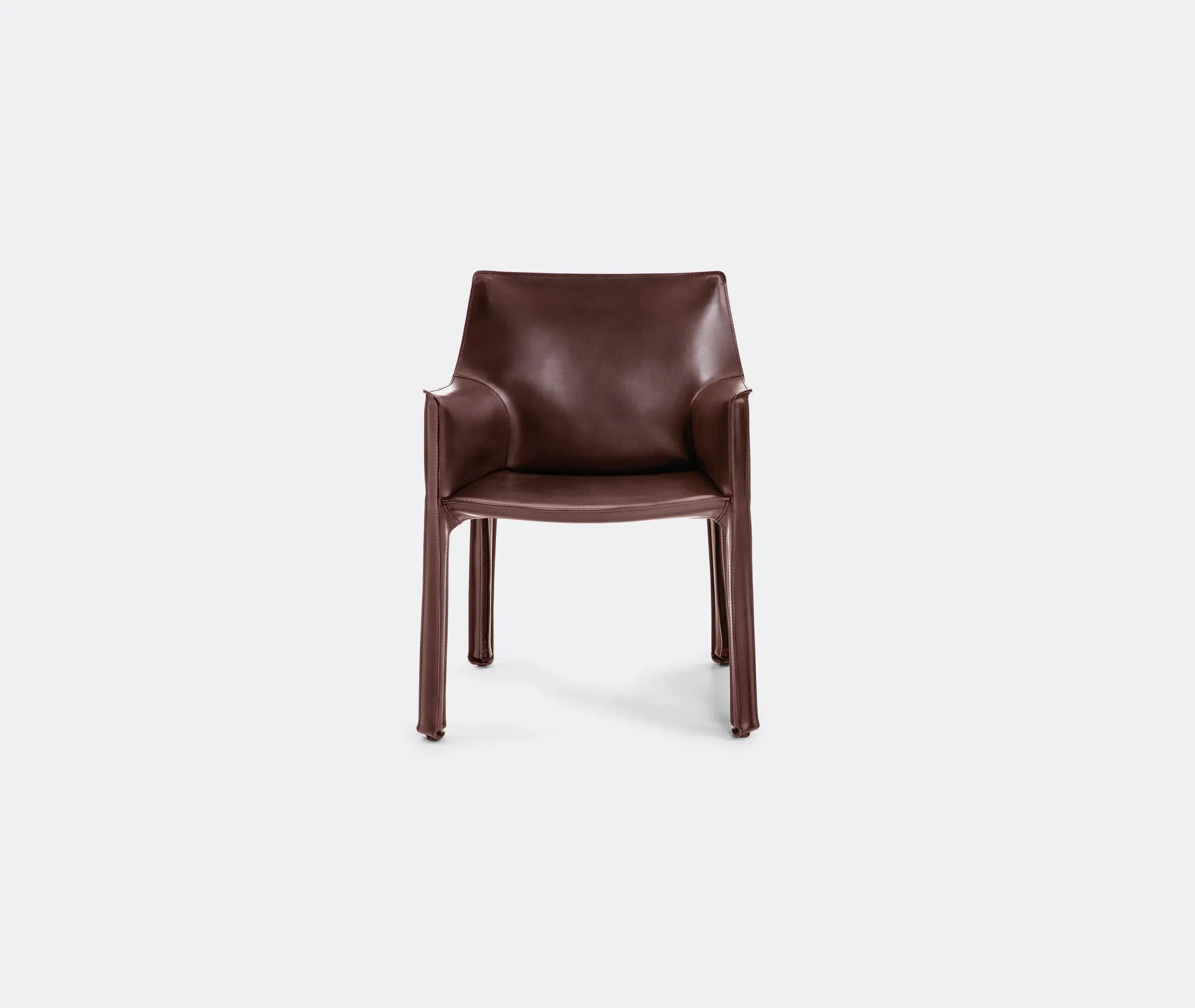Armchair with Zip Fastening - Brown, Leather