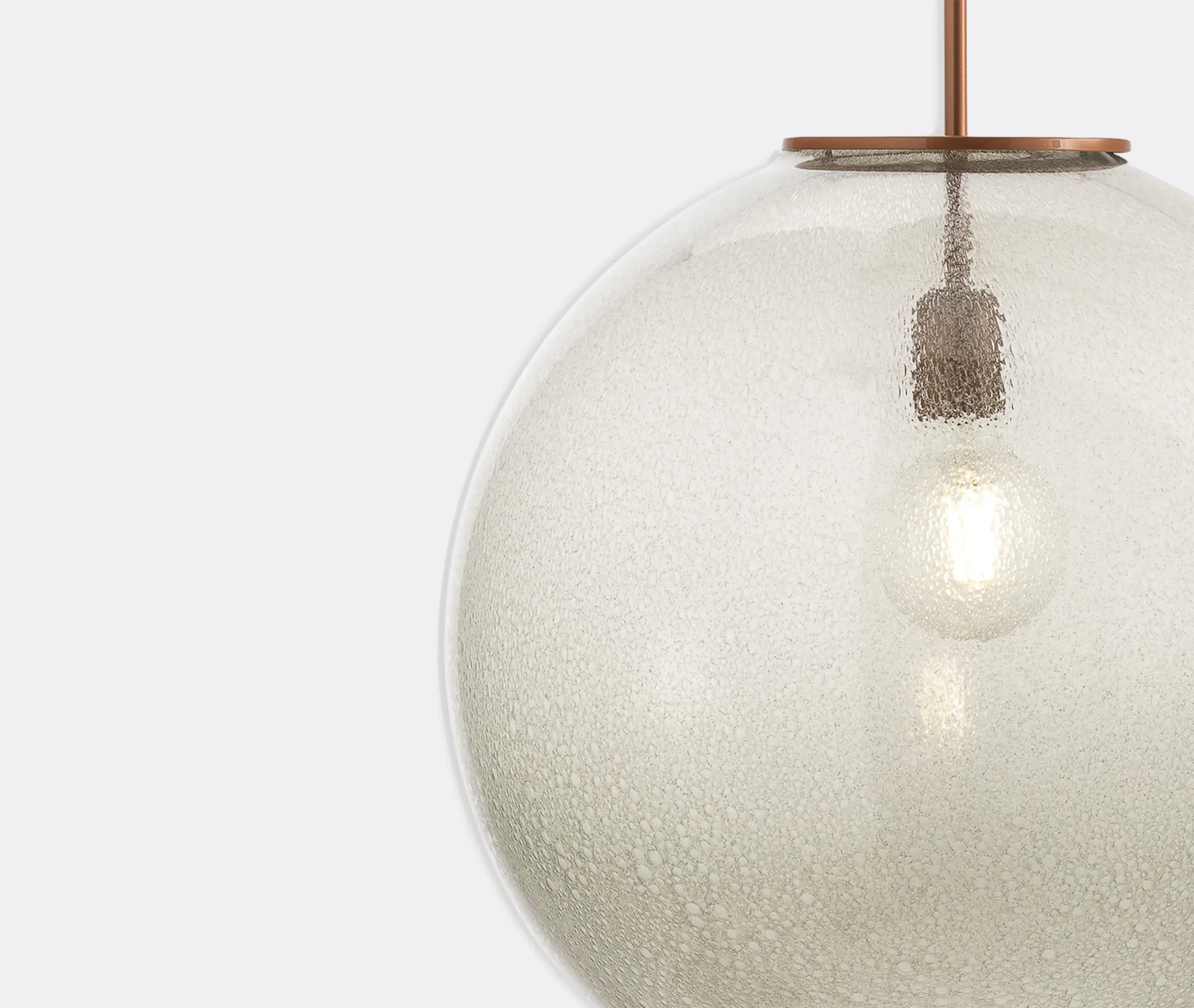 Bollicosa Sphere Pendant Lamp EU Plug - Grey, Glass