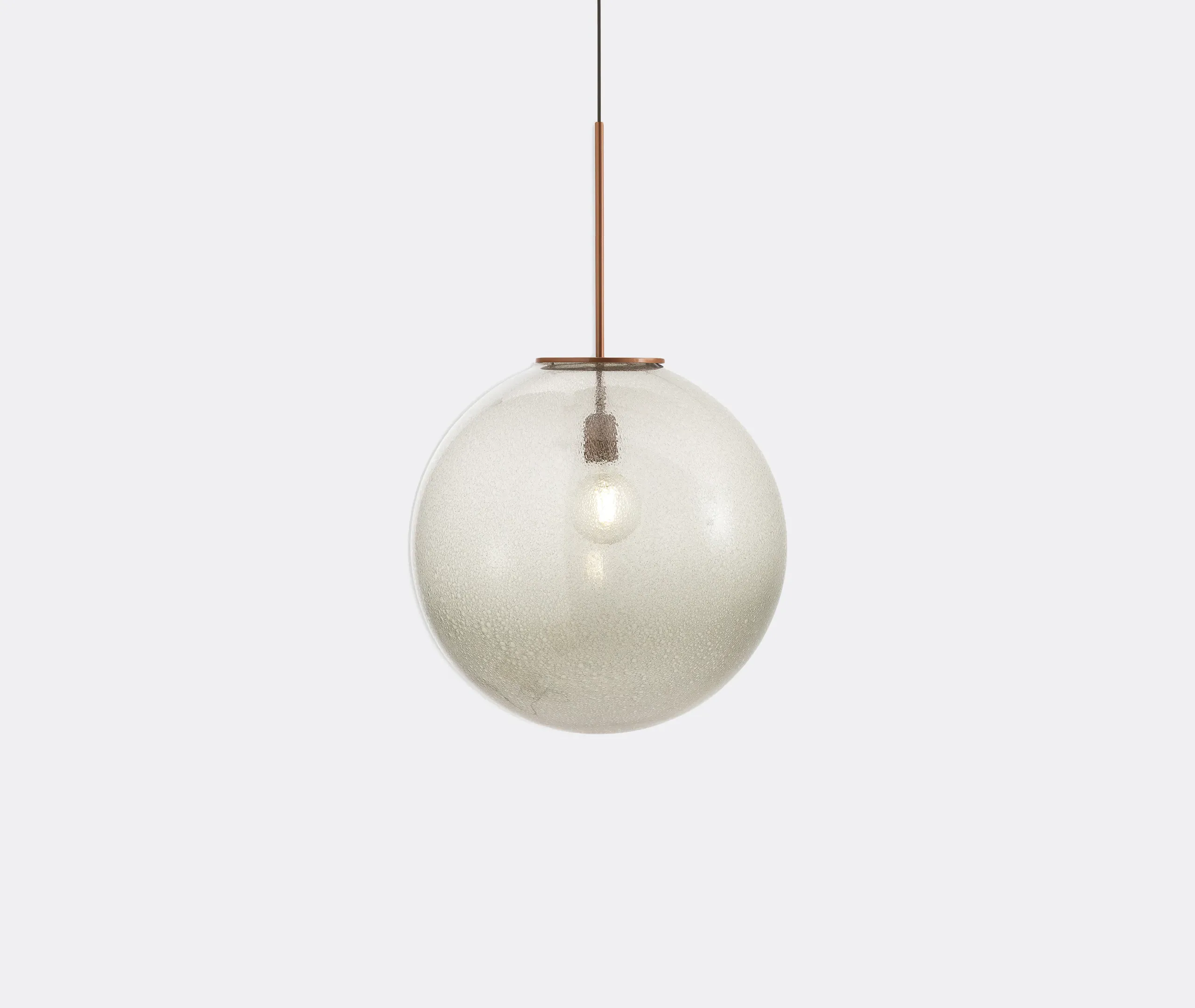 Bollicosa Sphere Pendant Lamp EU Plug - Grey, Glass image