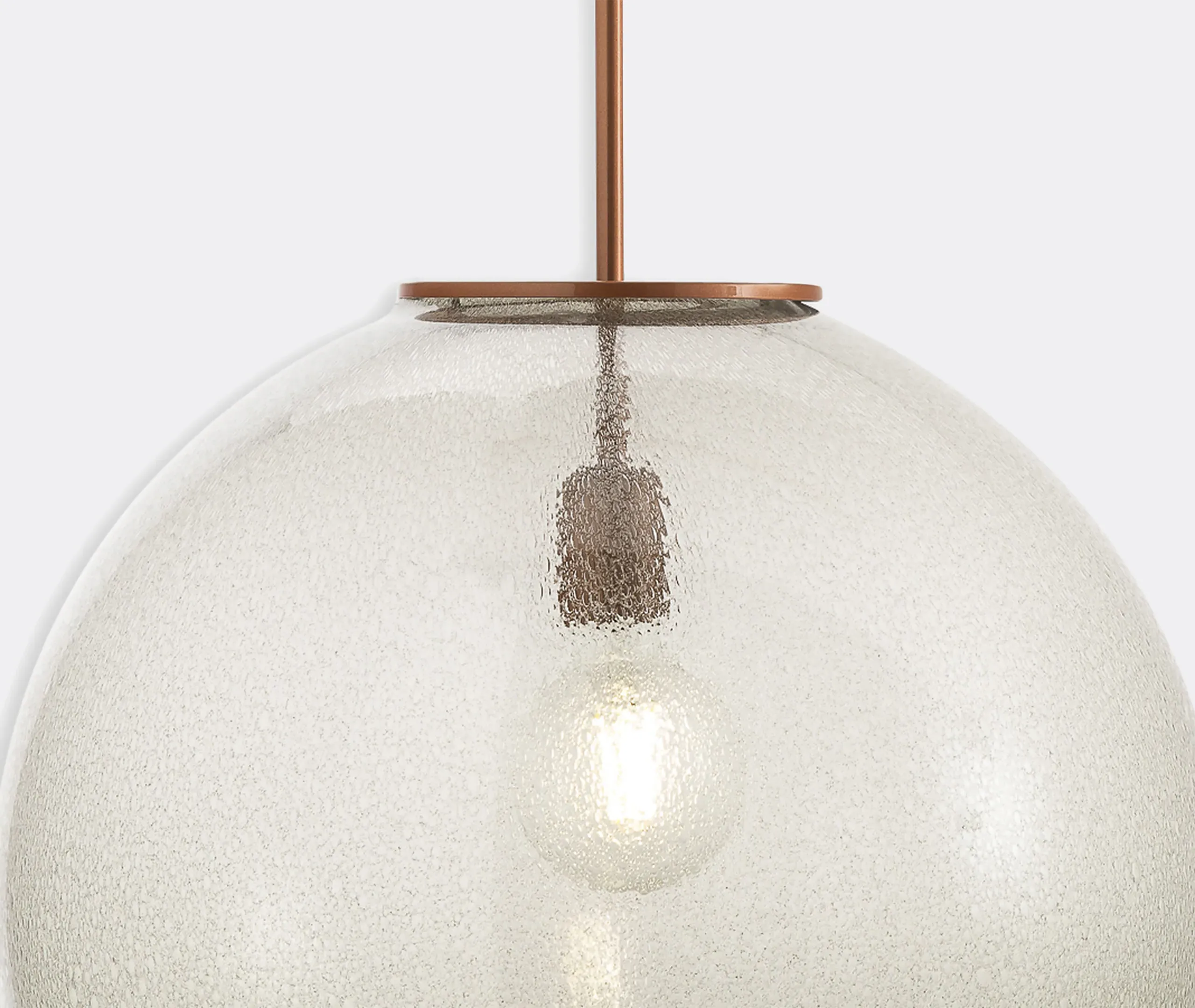 Bollicosa Sphere Pendant Lamp UK Plug - Grey, Glass