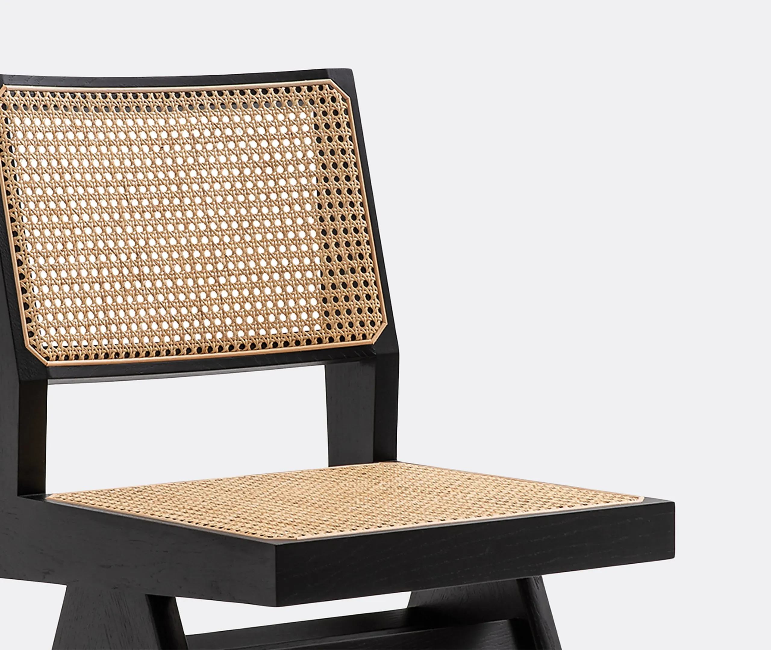 Capitol Complex Chair - Black, Vienna Straw