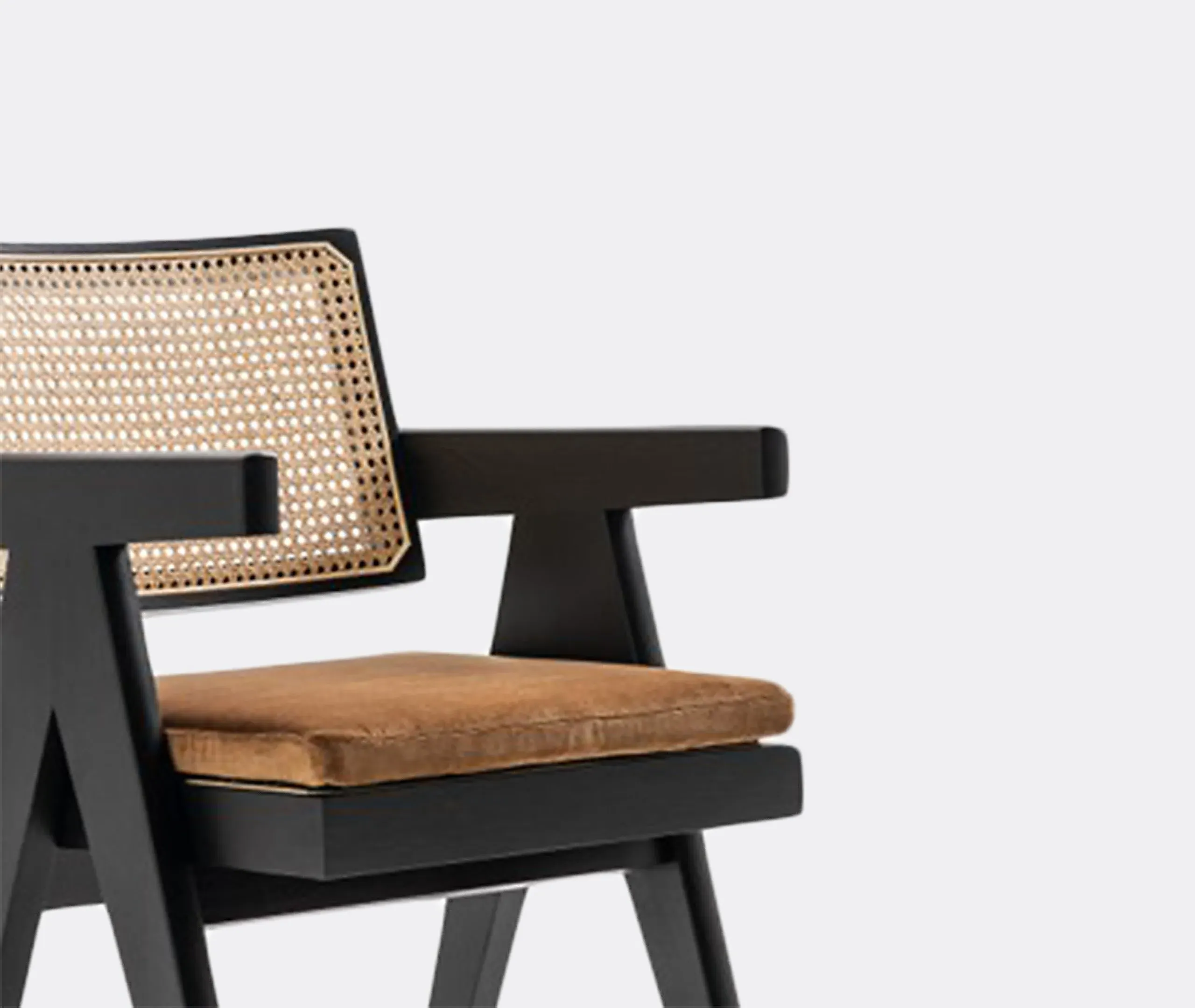 Capitol Complex Chair with Arms - Beige, Vienna Straw