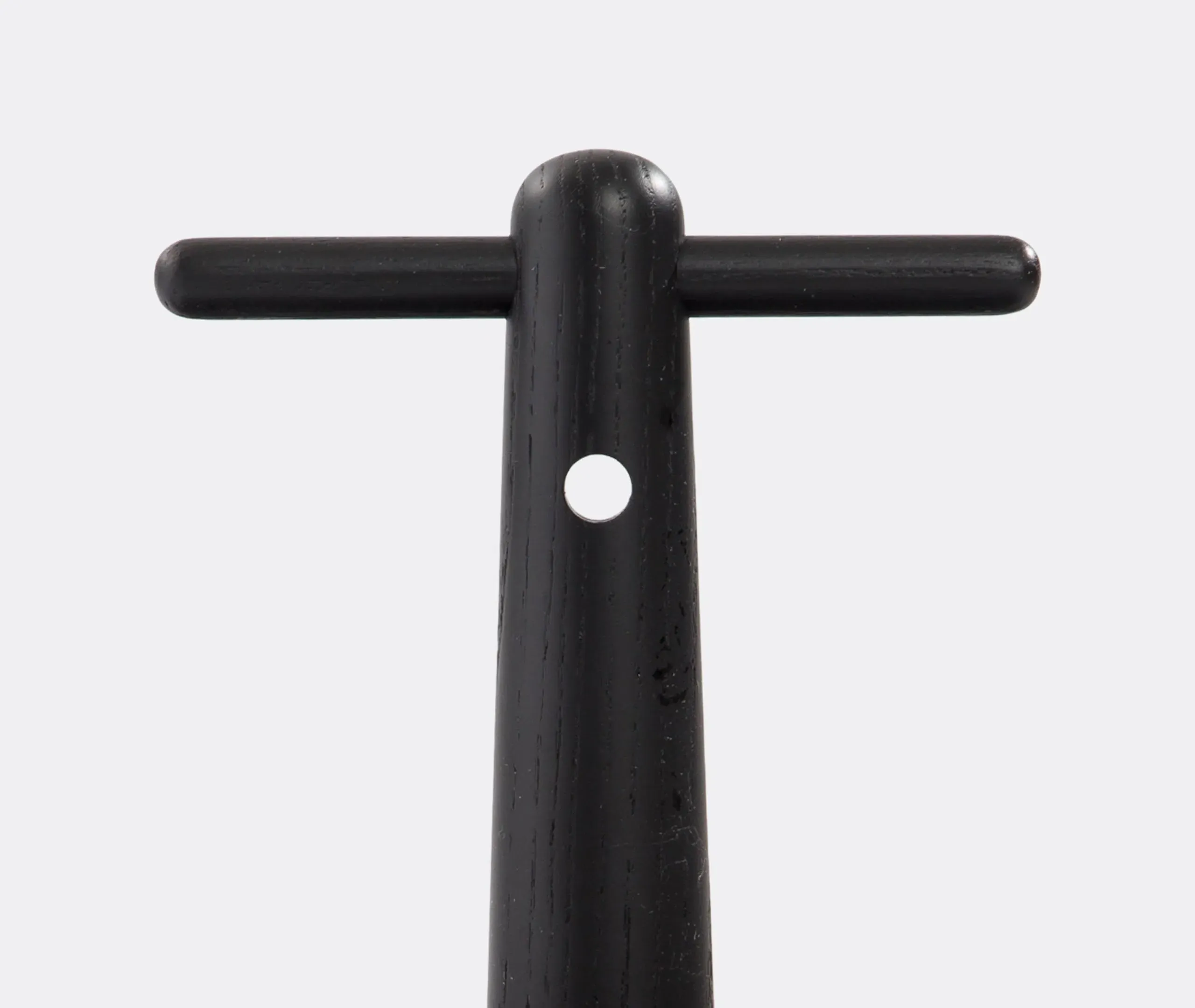 Centrepiece with Handle - Black, Ash Wood