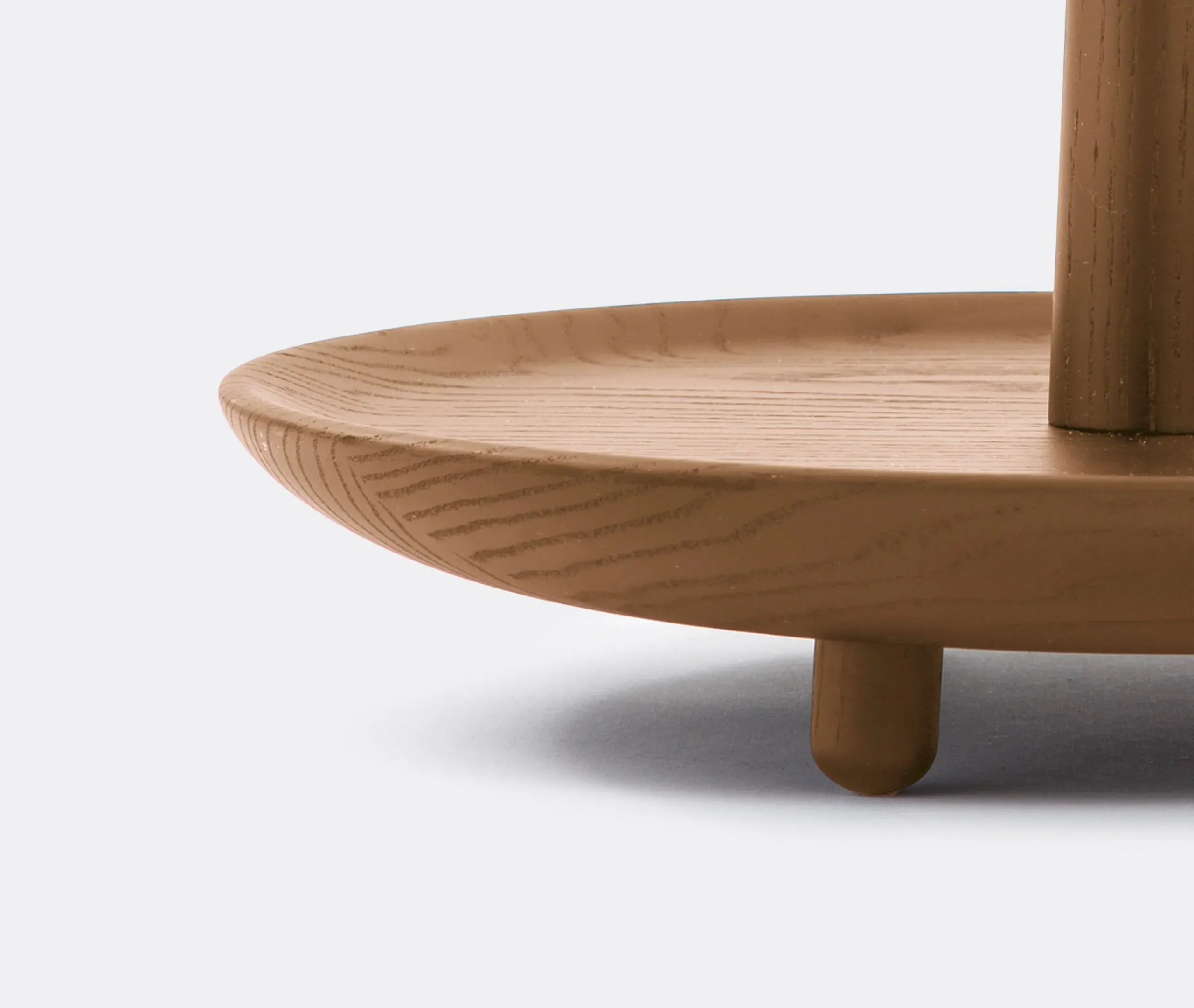 Centrepiece with Handle - Brown, Walnut Wood