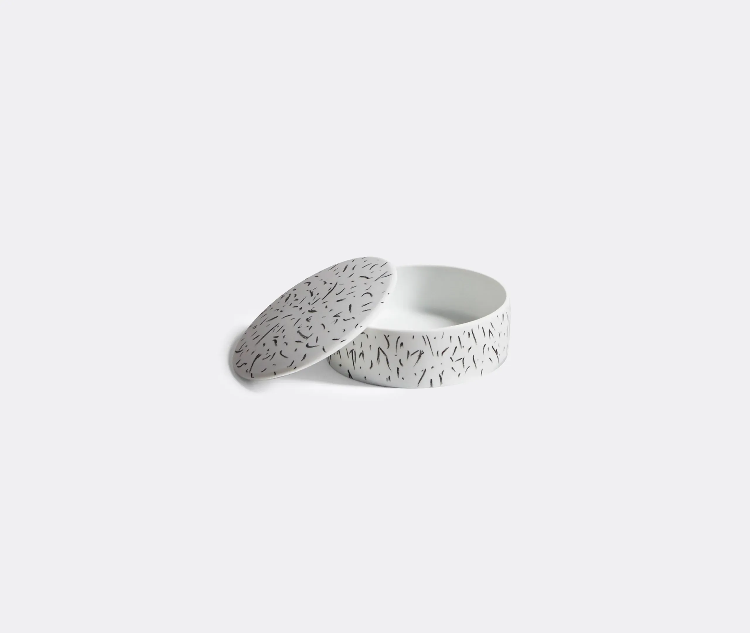 Circle Container with Lid - Black, Porcelain