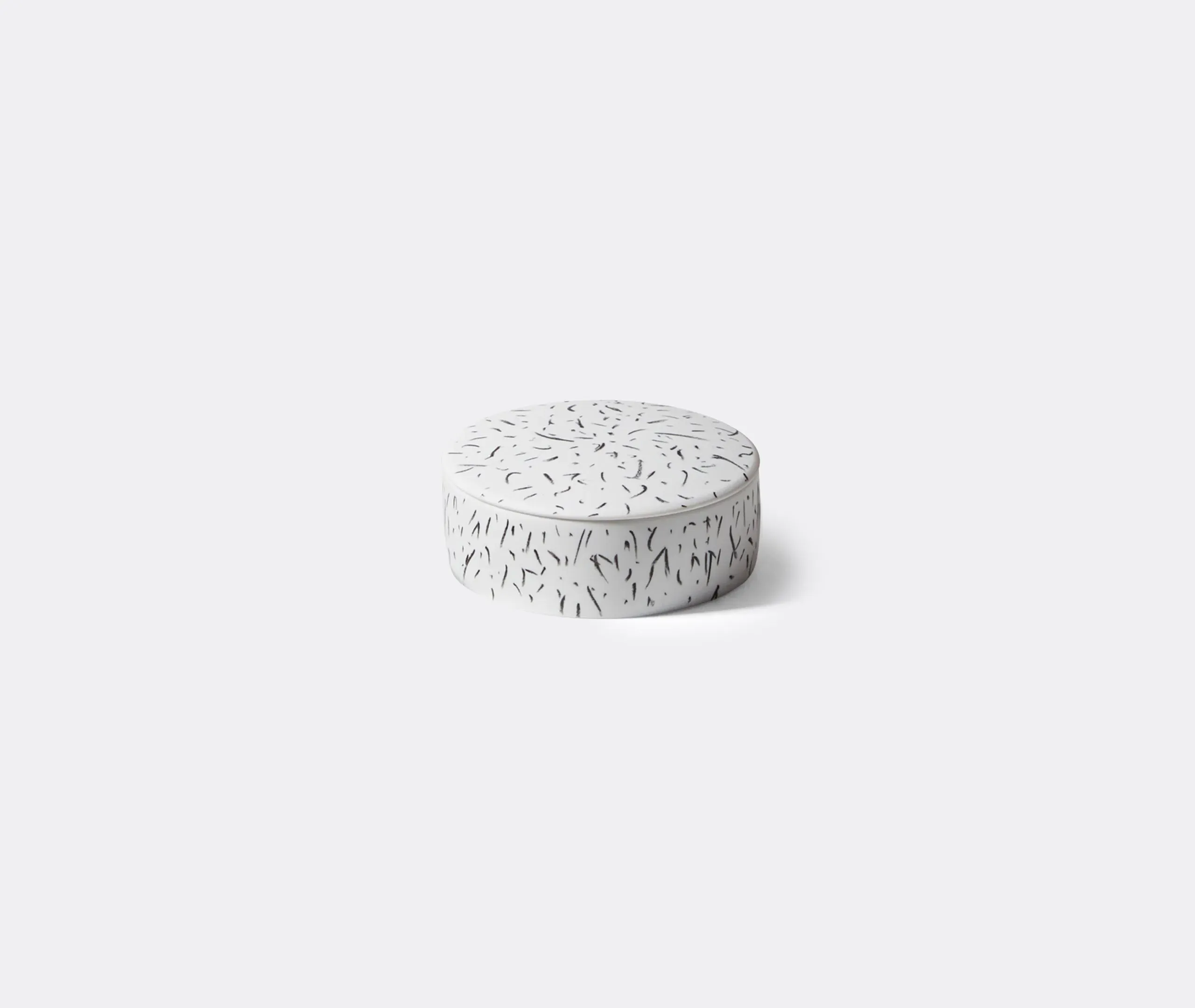 Circle Container with Lid - Black, Porcelain image