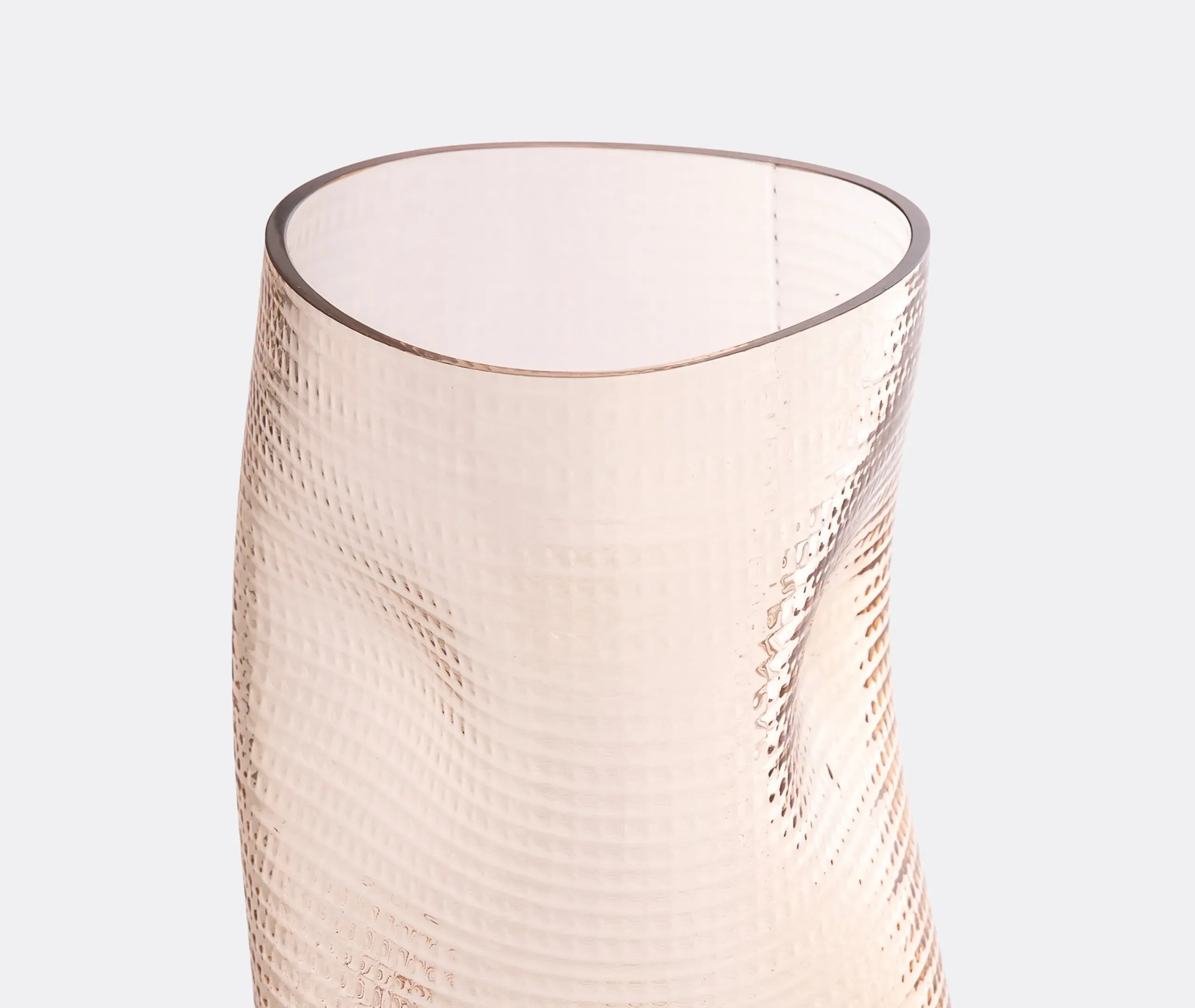 Coral Vase with Textured Surface - Pink, Glass