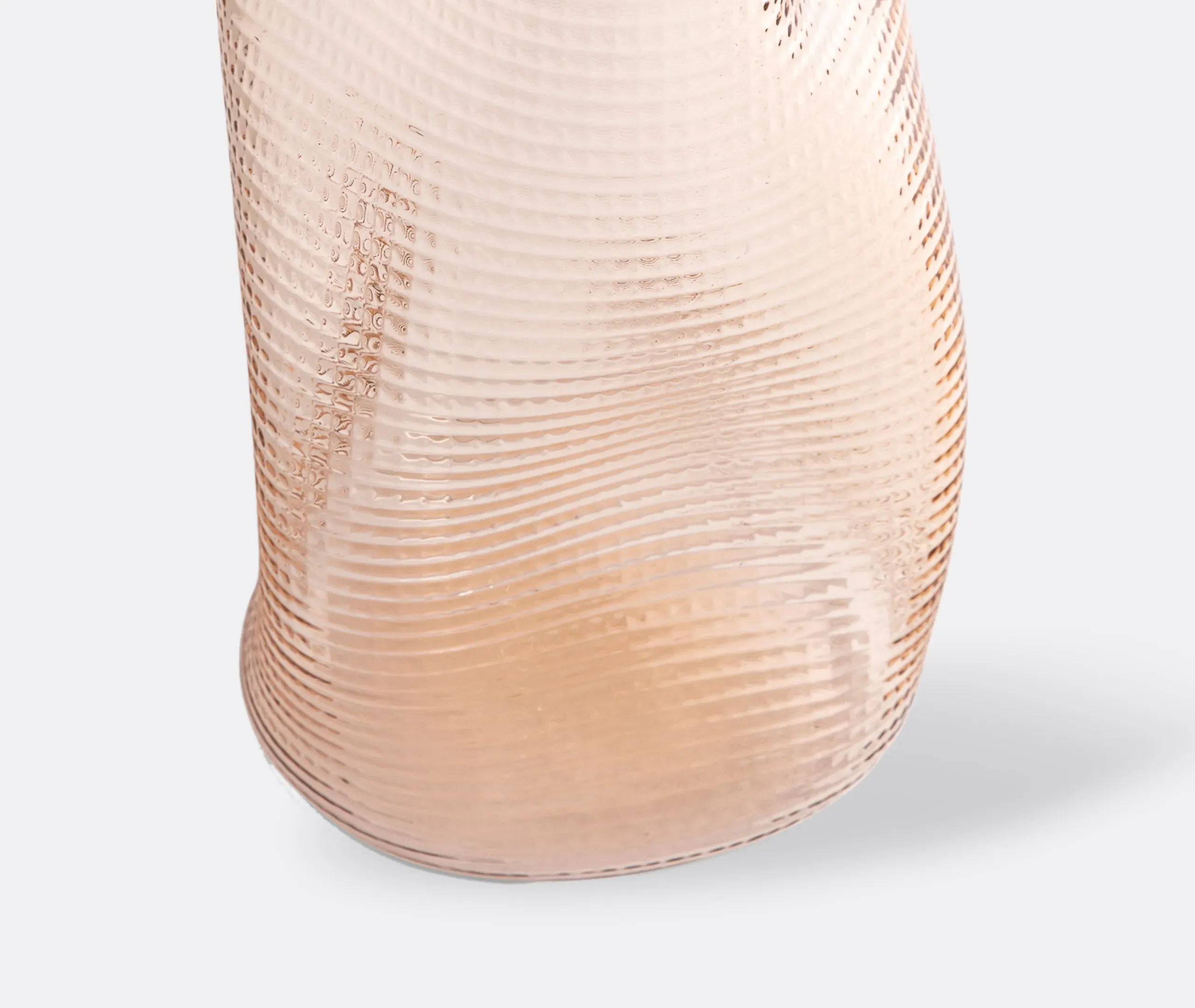 Coral Vase with Textured Surface - Pink, Glass