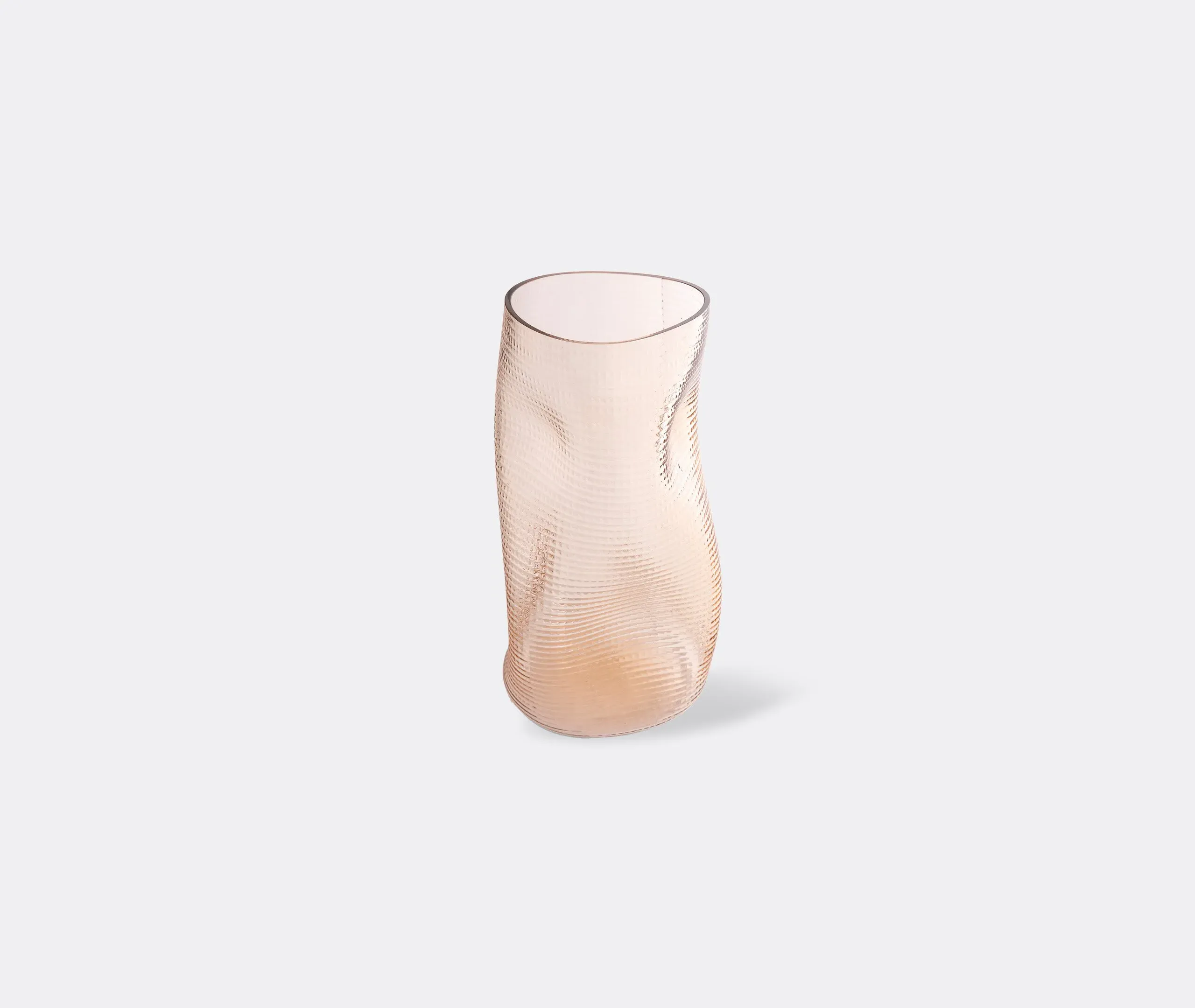 Coral Vase with Textured Surface - Pink, Glass image