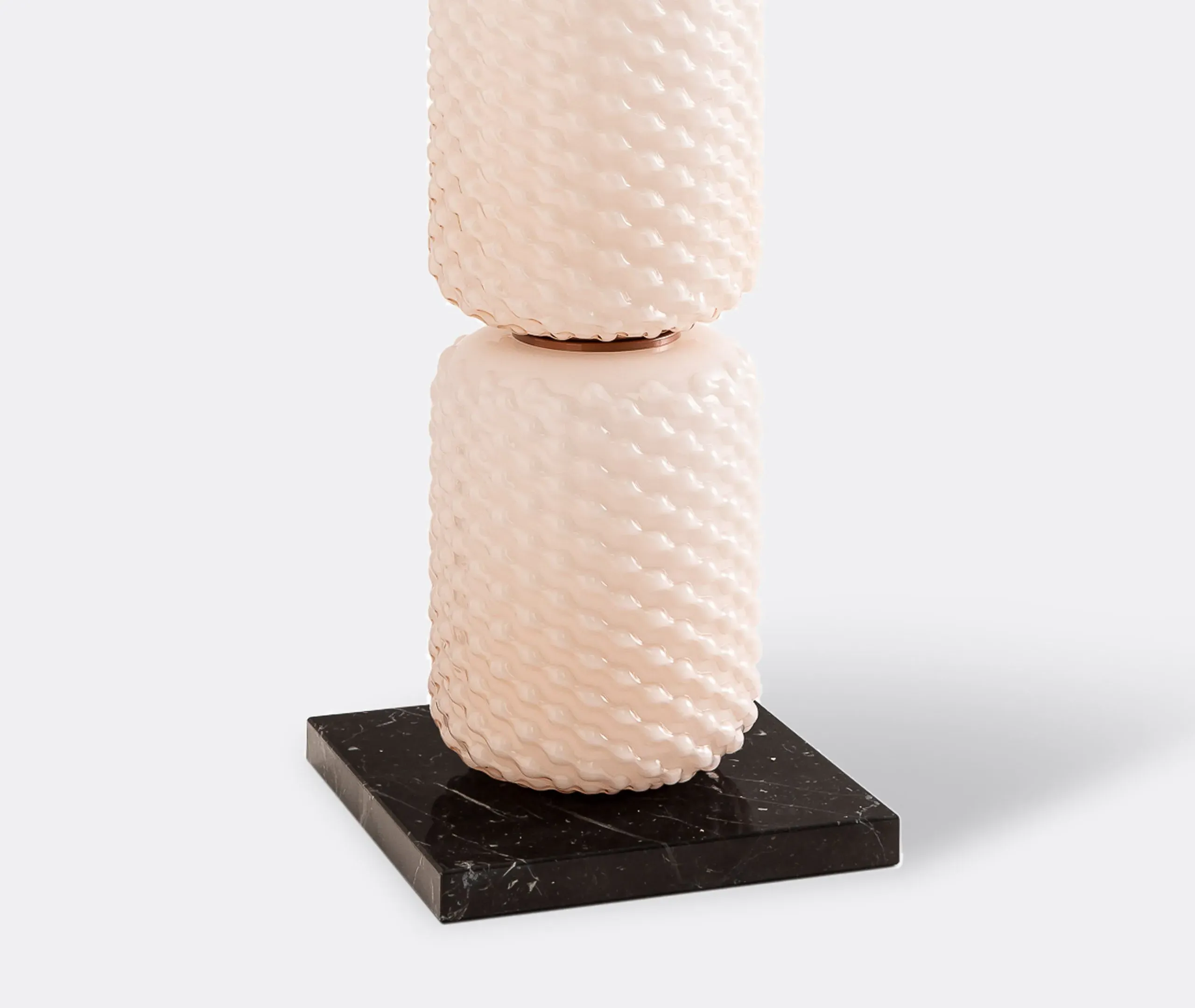 Floor Lamp with Marble Base - Black, Mixed