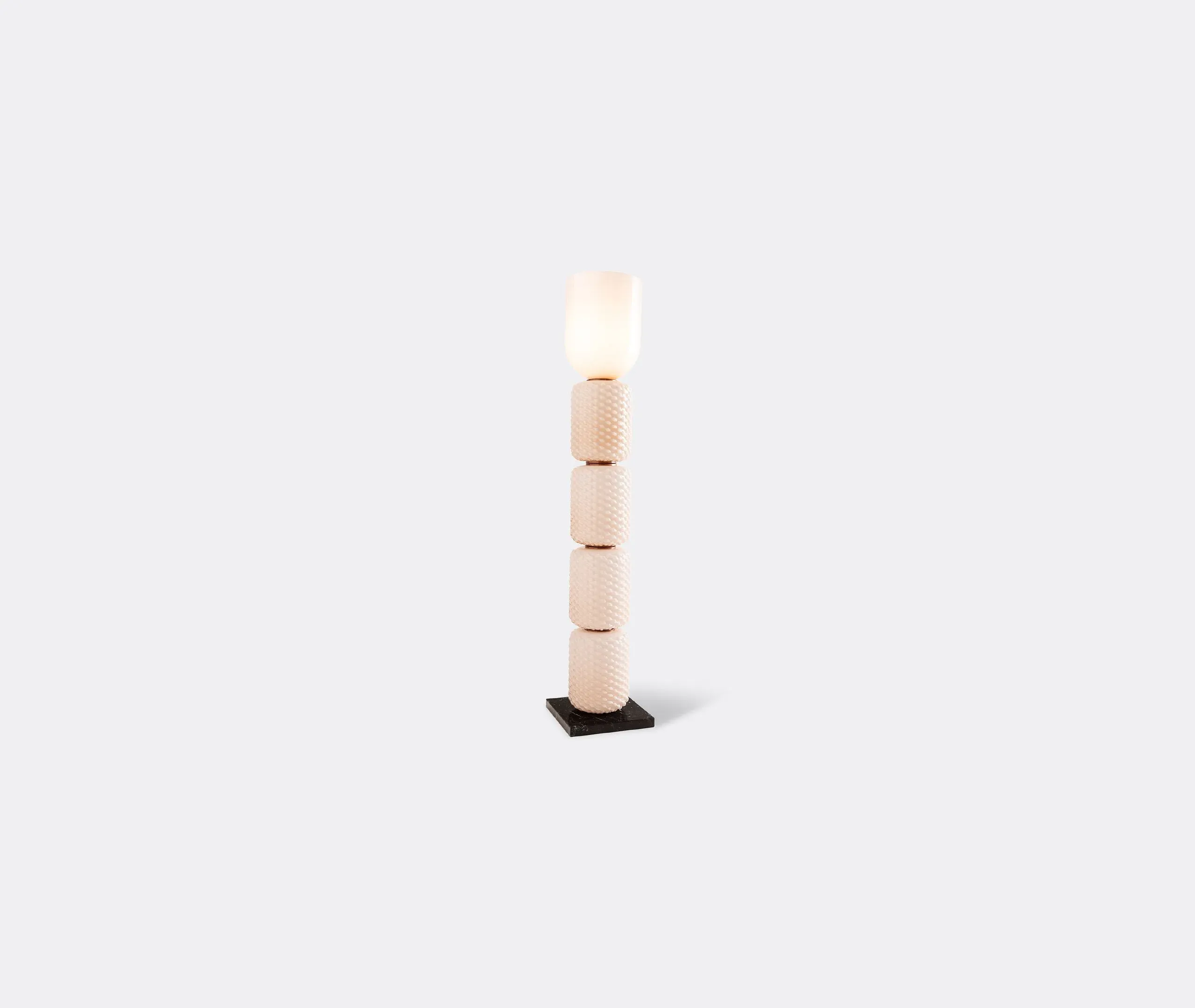 Floor Lamp with Marble Base - Black, Mixed image