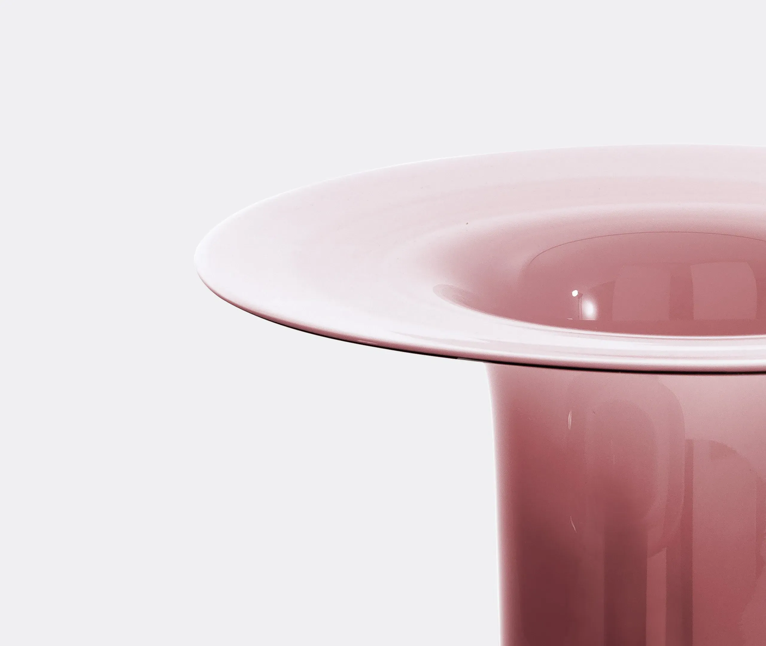 Large Vase Hand-Blown - Violet, Venetian Glass