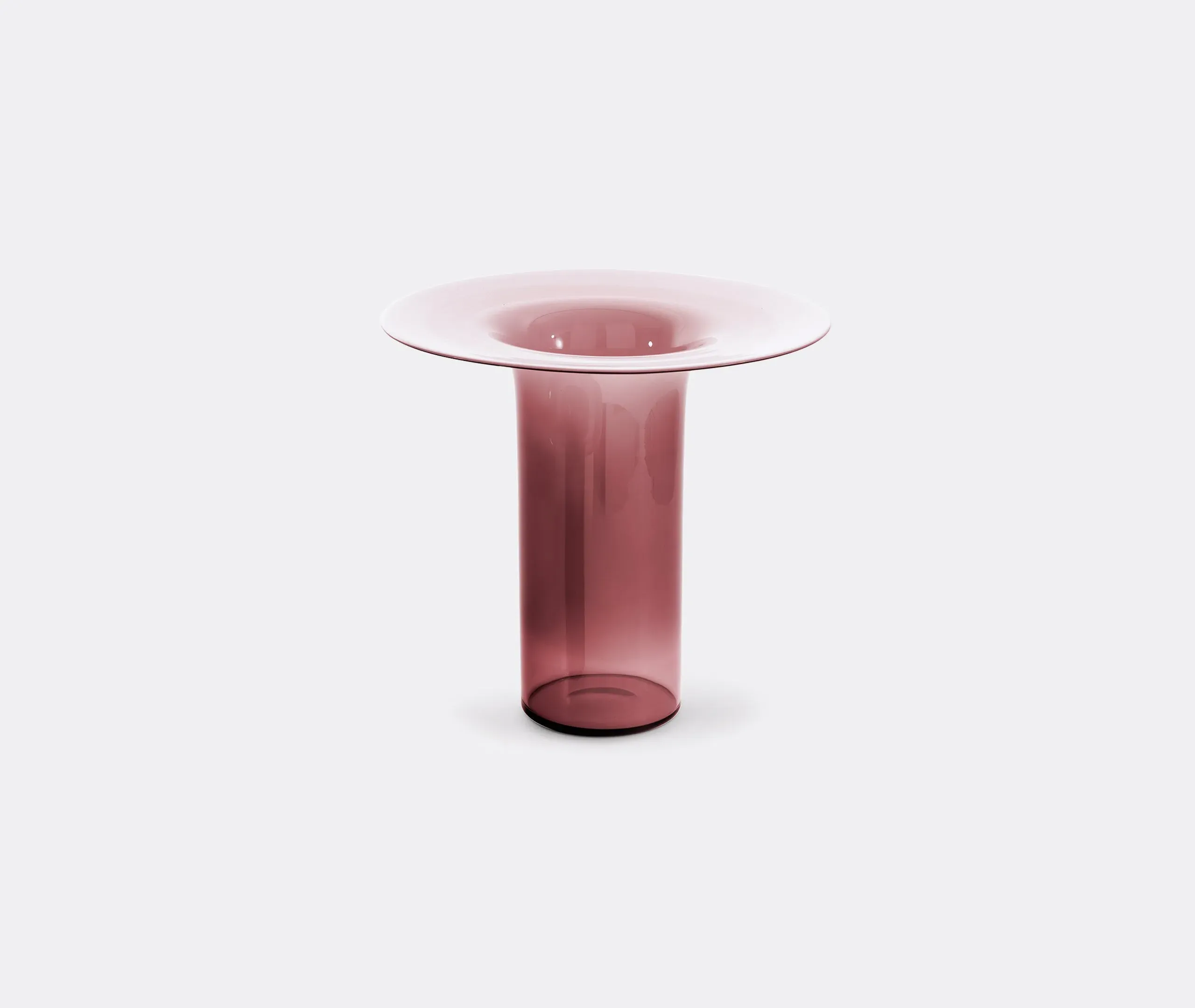 Large Vase Hand-Blown - Violet, Venetian Glass