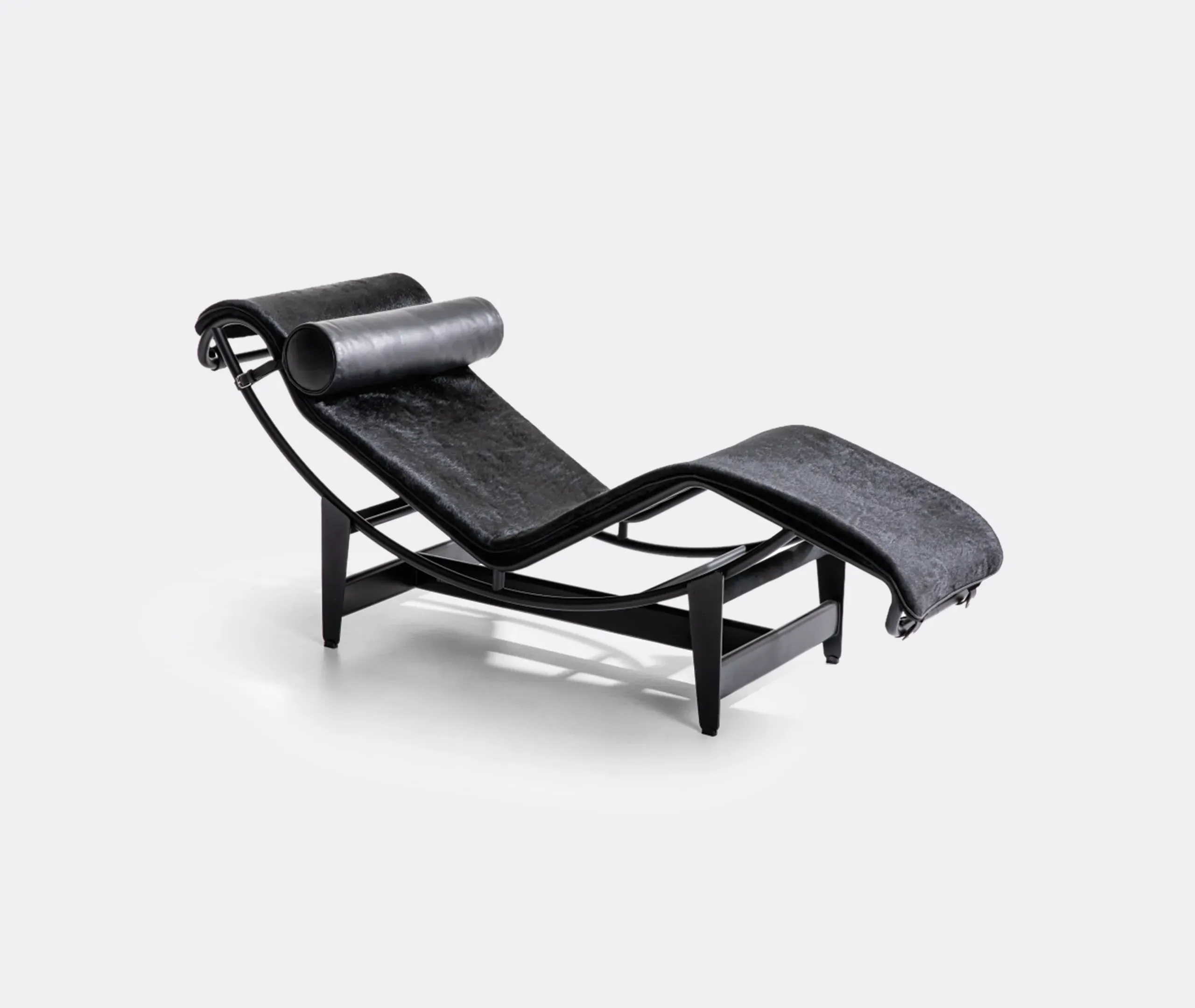 LC4 Chaise Longue with Adjustable Frame - Black