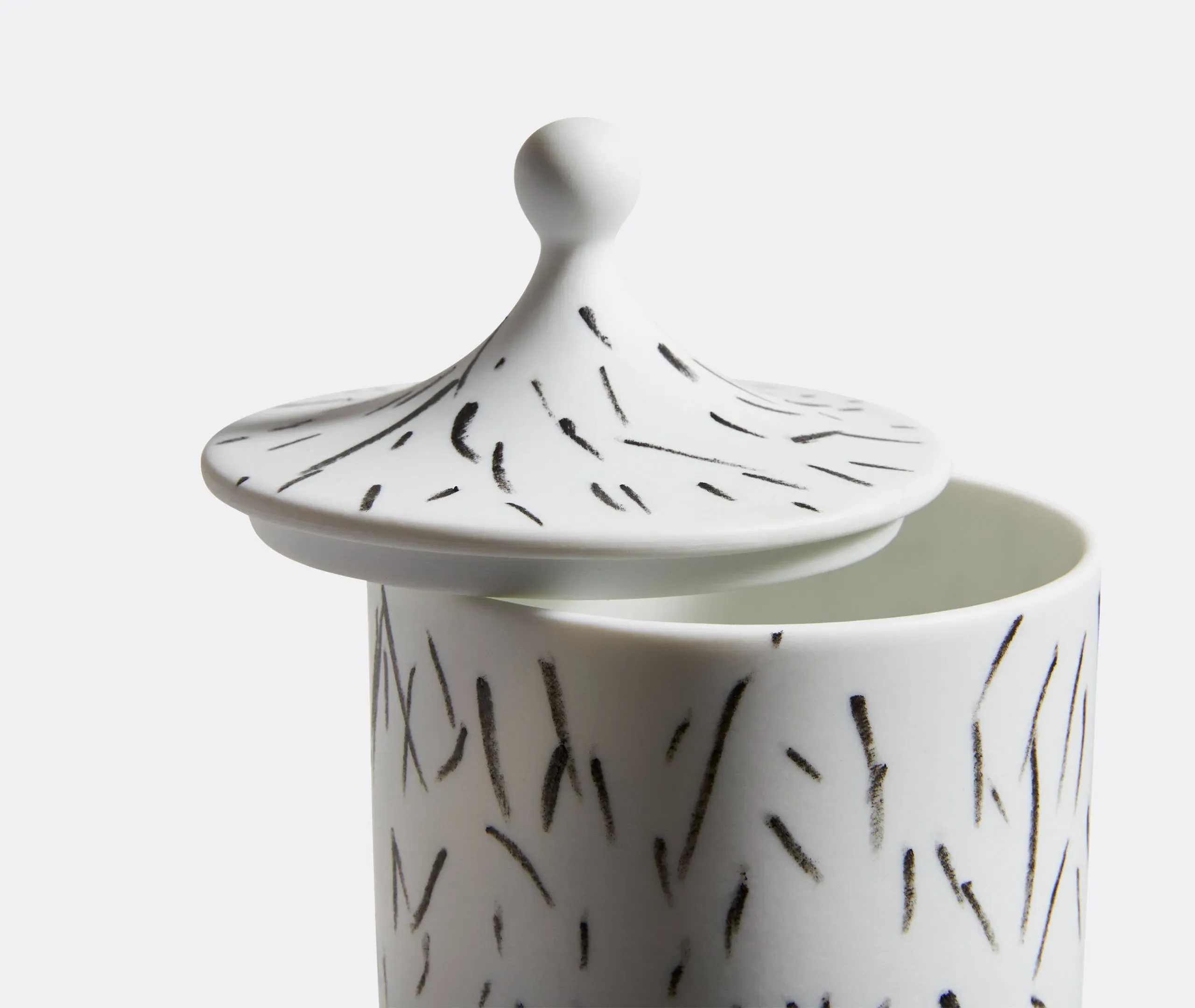 Low Spherical Container - White, Porcelain