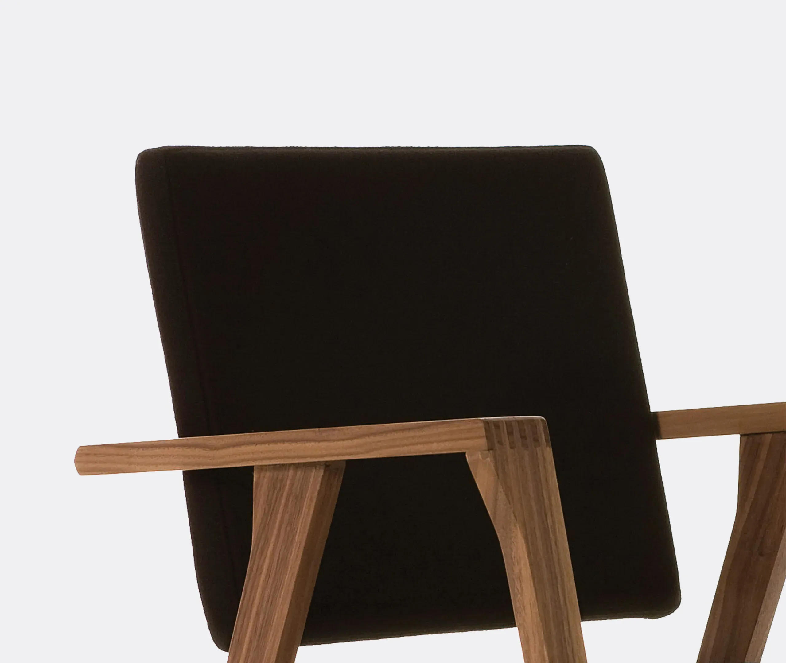 Luisa Small Armchair - Black, American Walnut