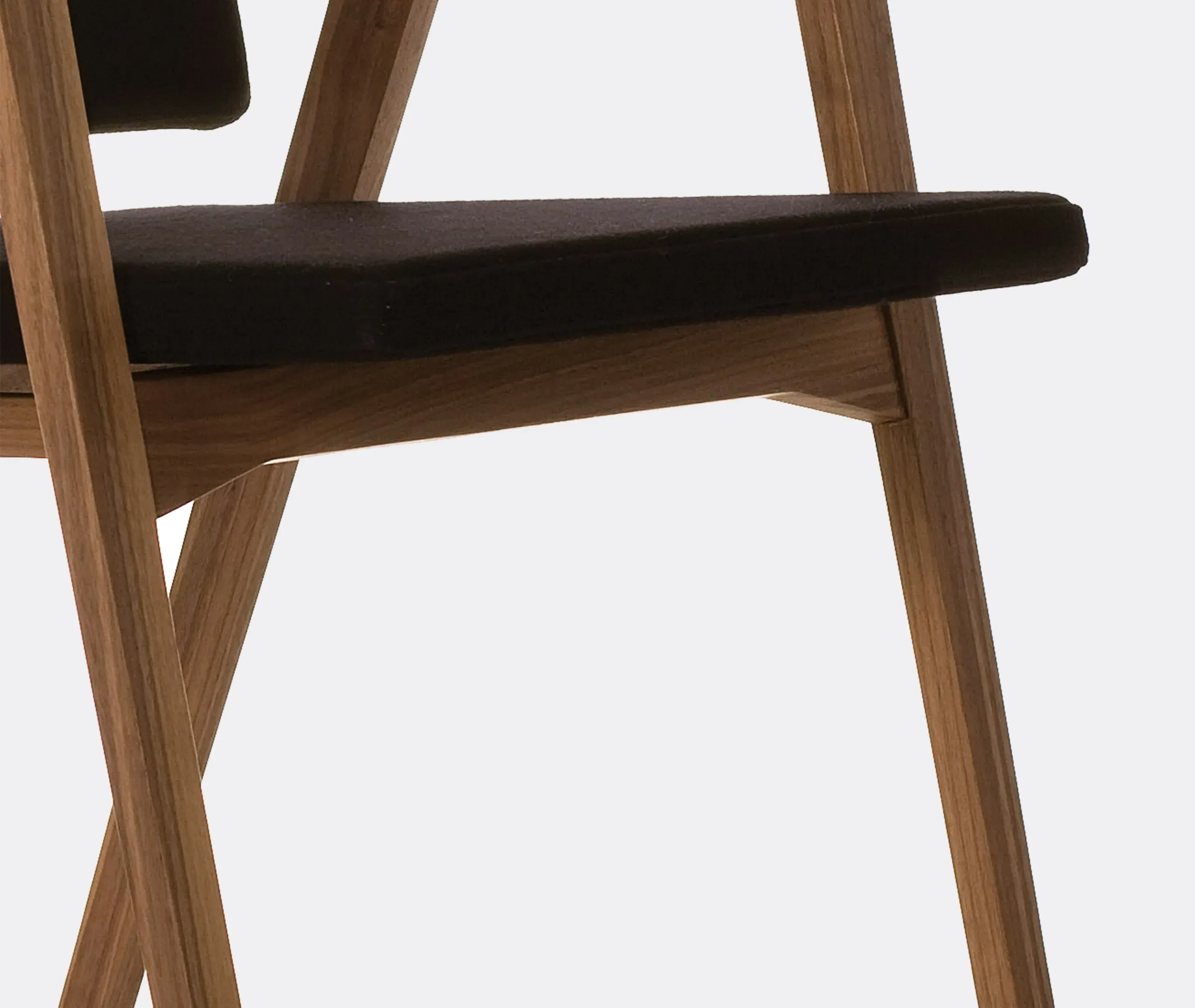 Luisa Small Armchair - Black, American Walnut
