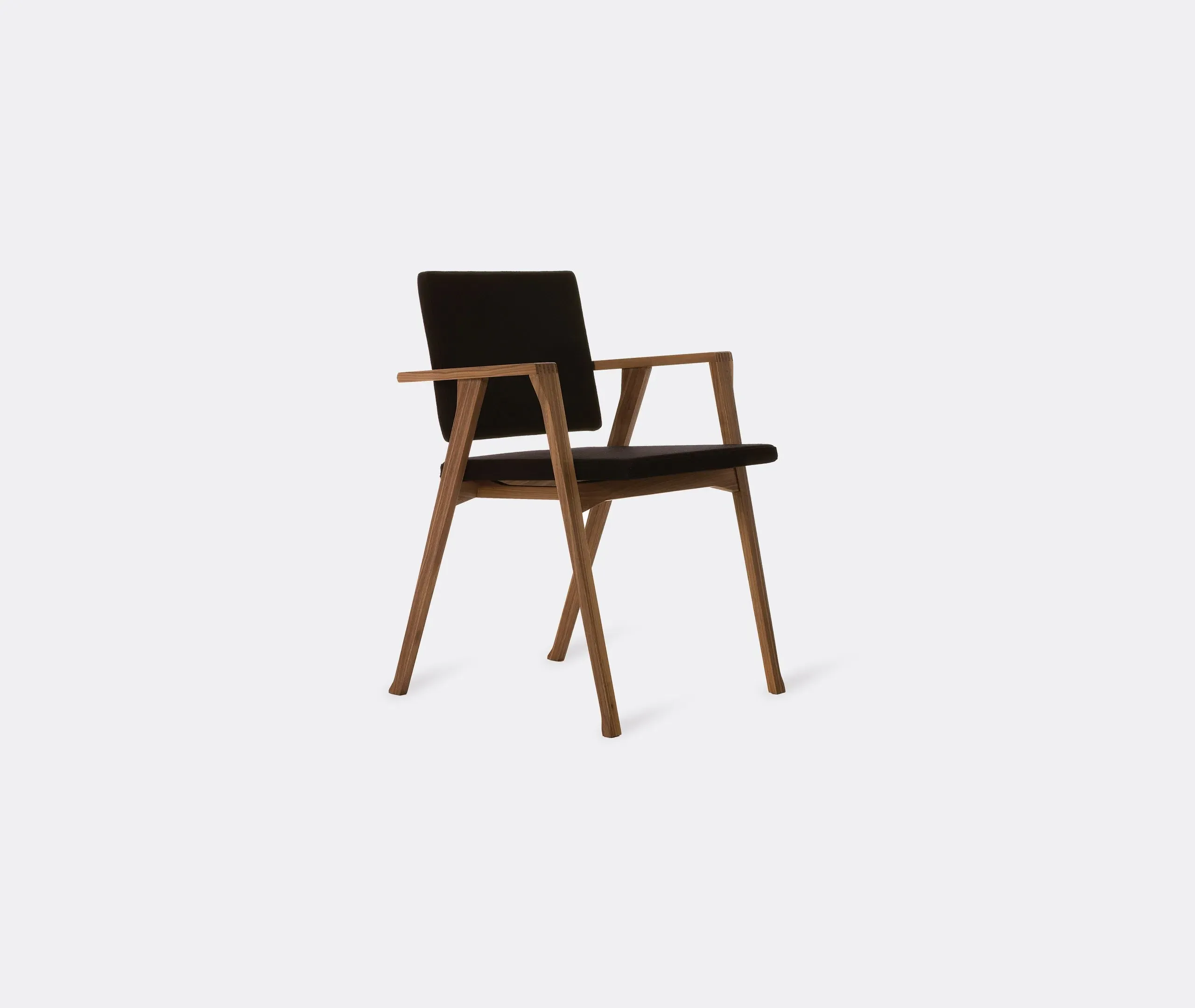 Luisa Small Armchair - Black, American Walnut