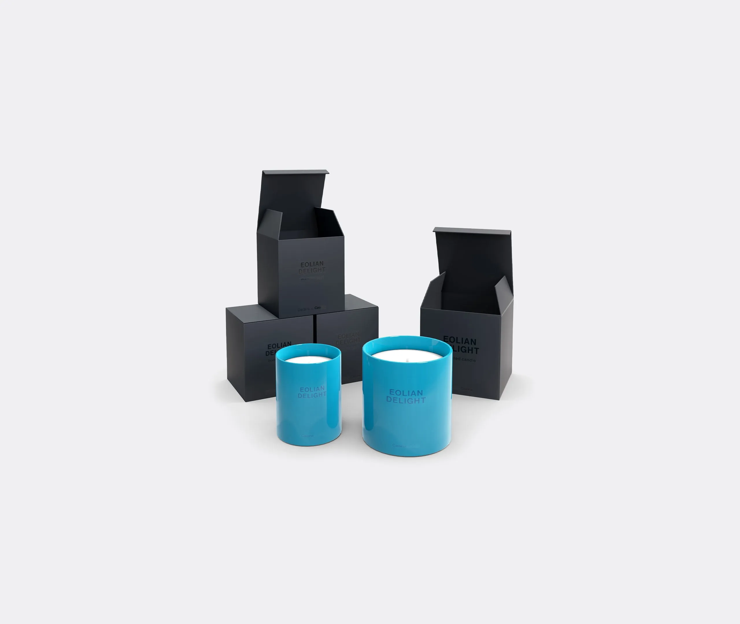 Medium Scented Candle - Light Blue, Glass