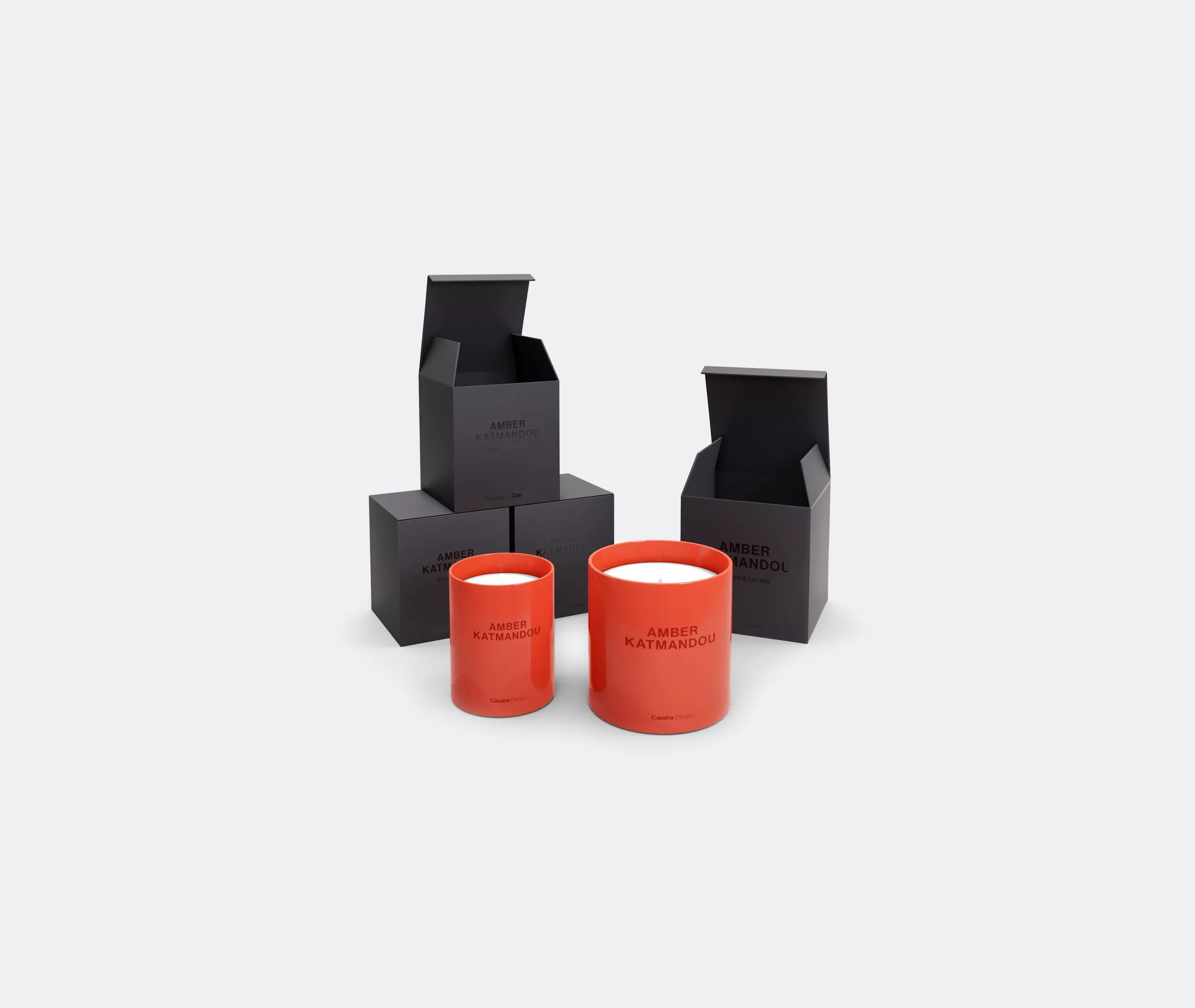 Medium Scented Candle - Red, Glass