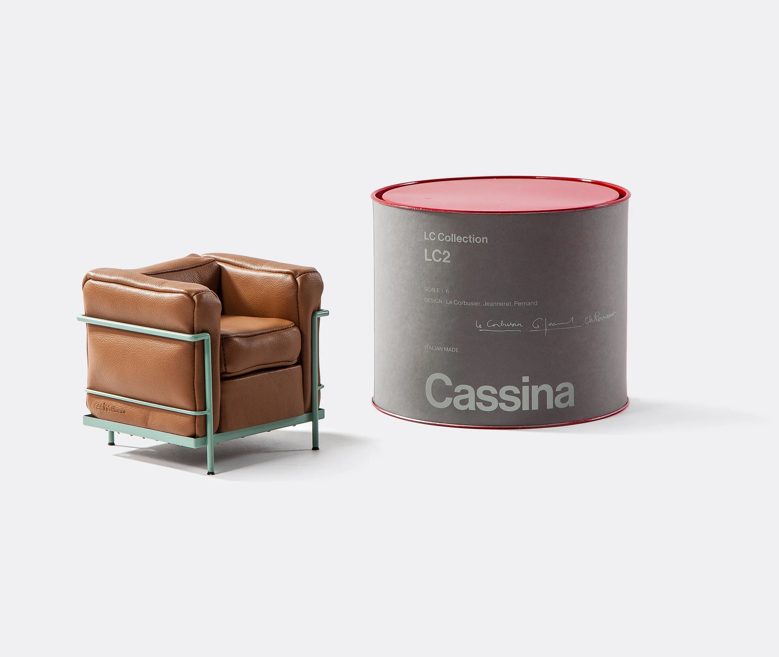 Miniature Petit Modele Armchair - Brown, Leather