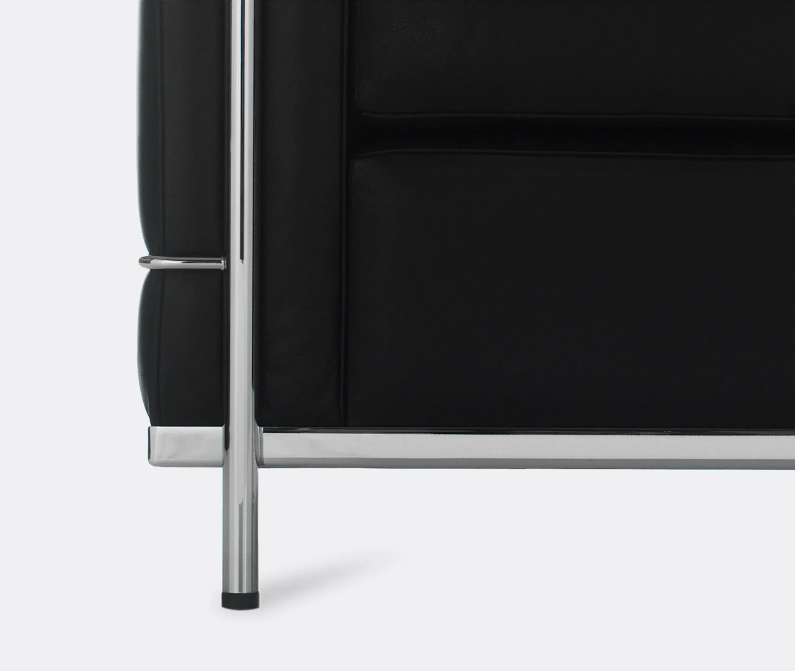 Petit Modele Padded Armchair - Black, Leather