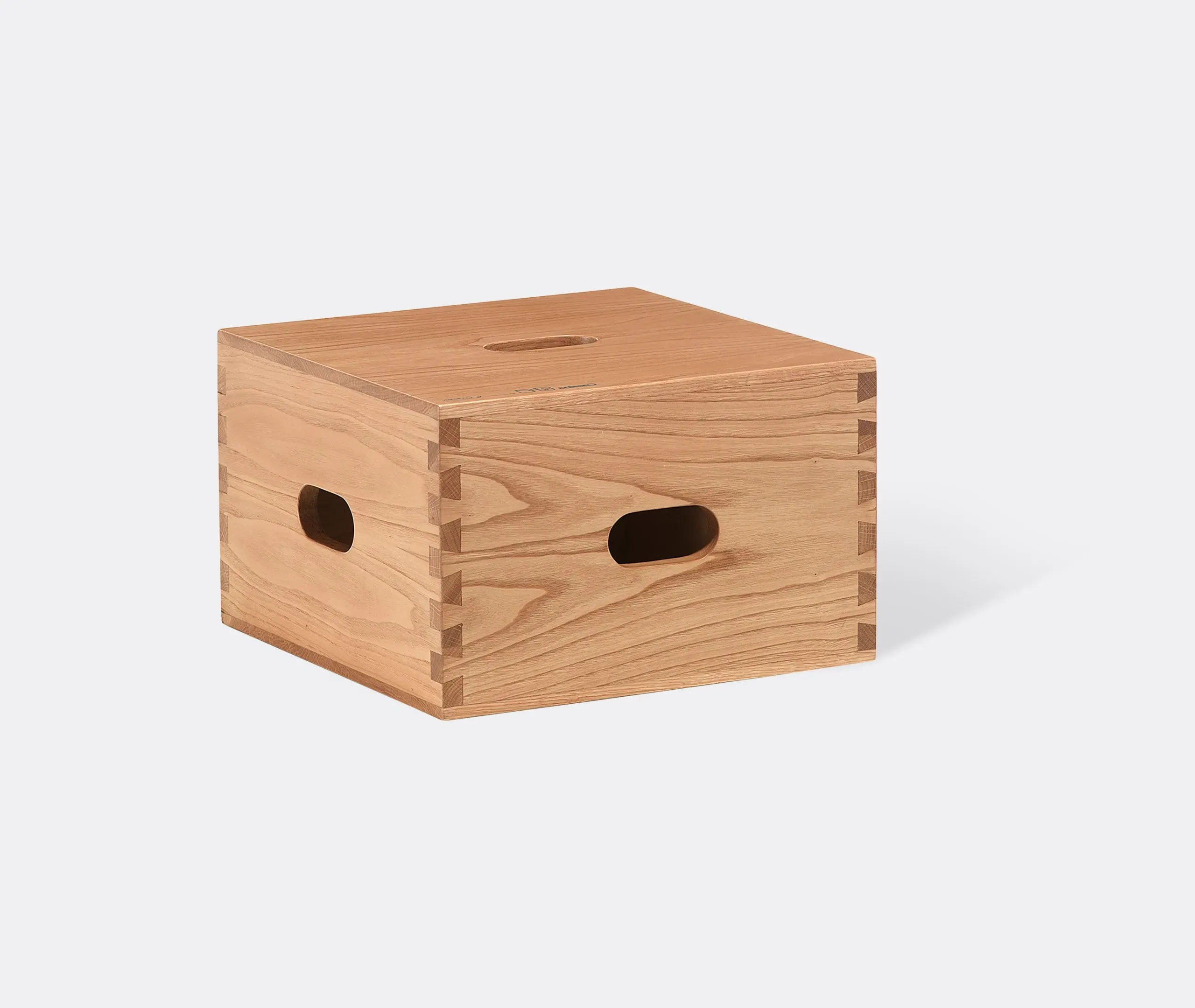Rectangular Stool with Dovetail Joints - Brown, Chestnut
