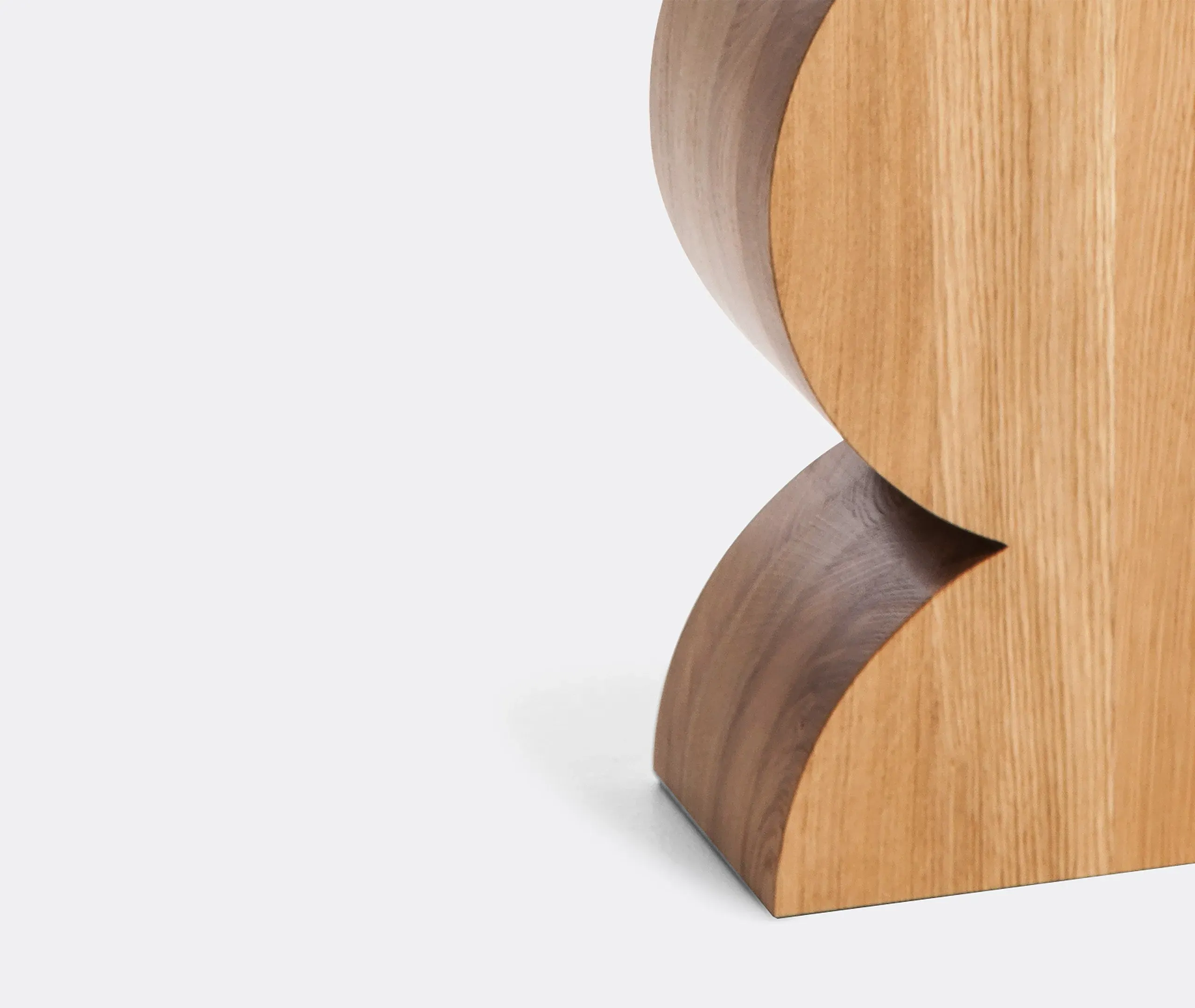 Round Low Table Two-Tone - Brown, Oak