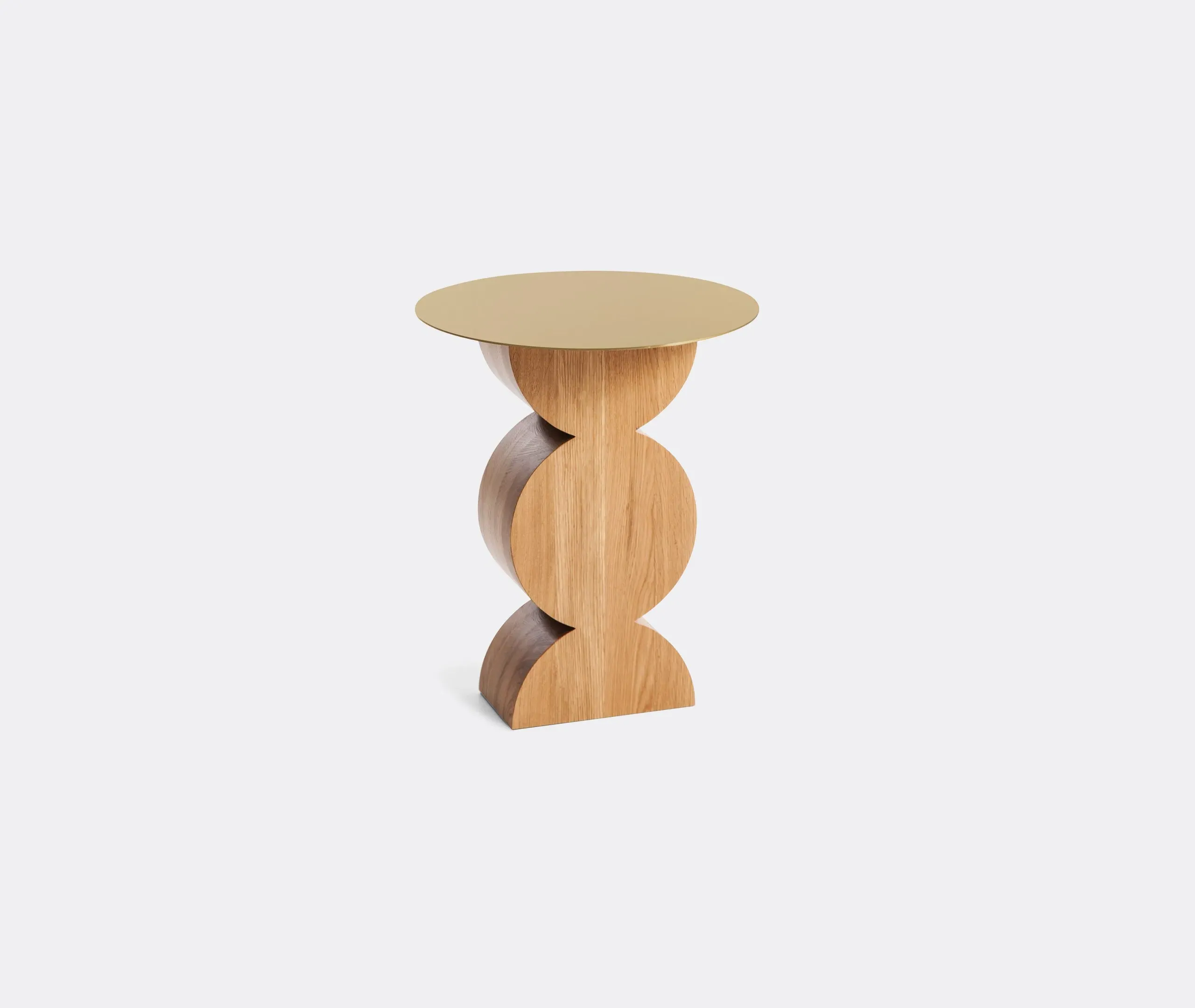 Round Low Table Two-Tone - Brown, Oak