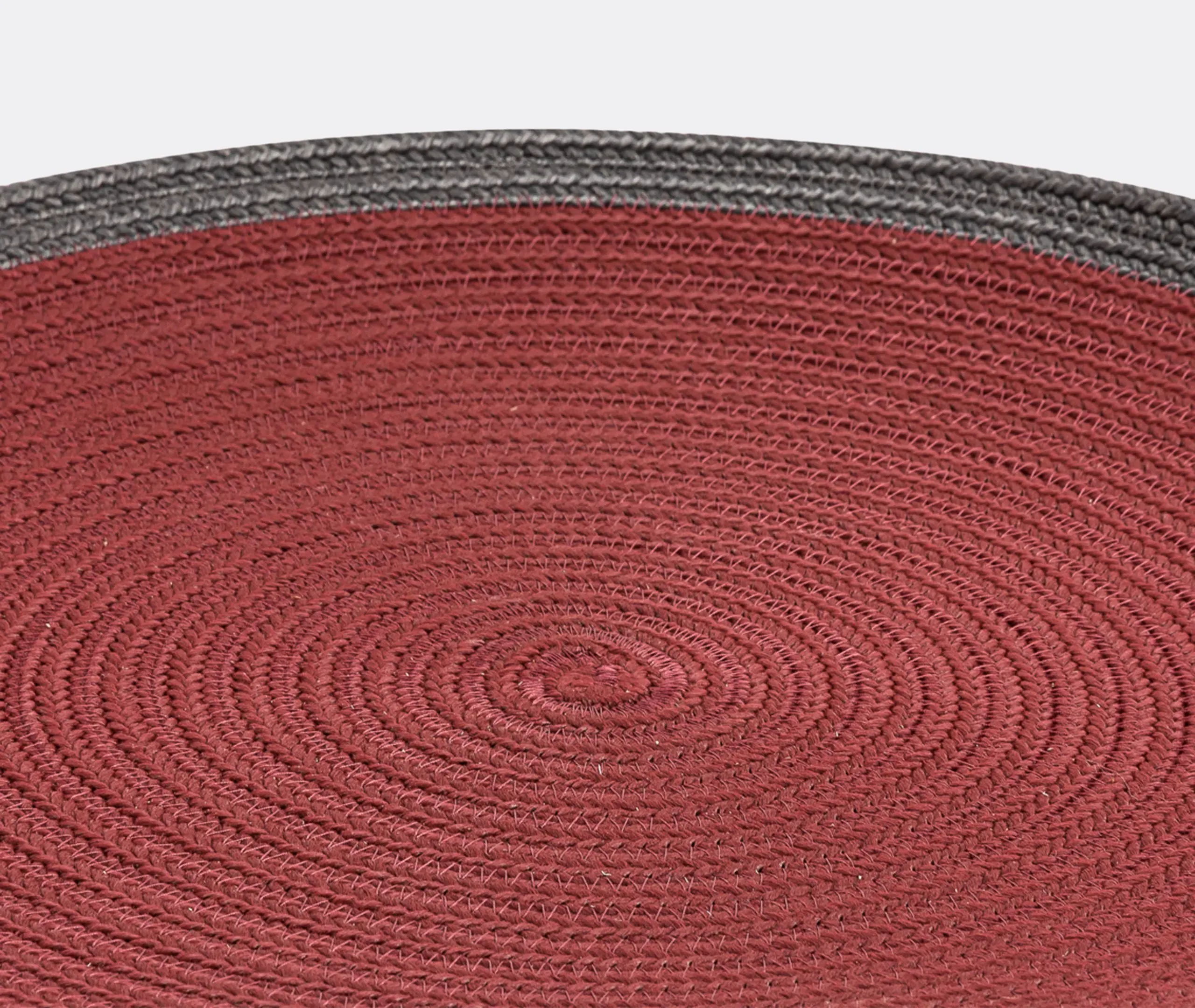 Round Placemat Hand-Woven - Burgundy, Polypropylene